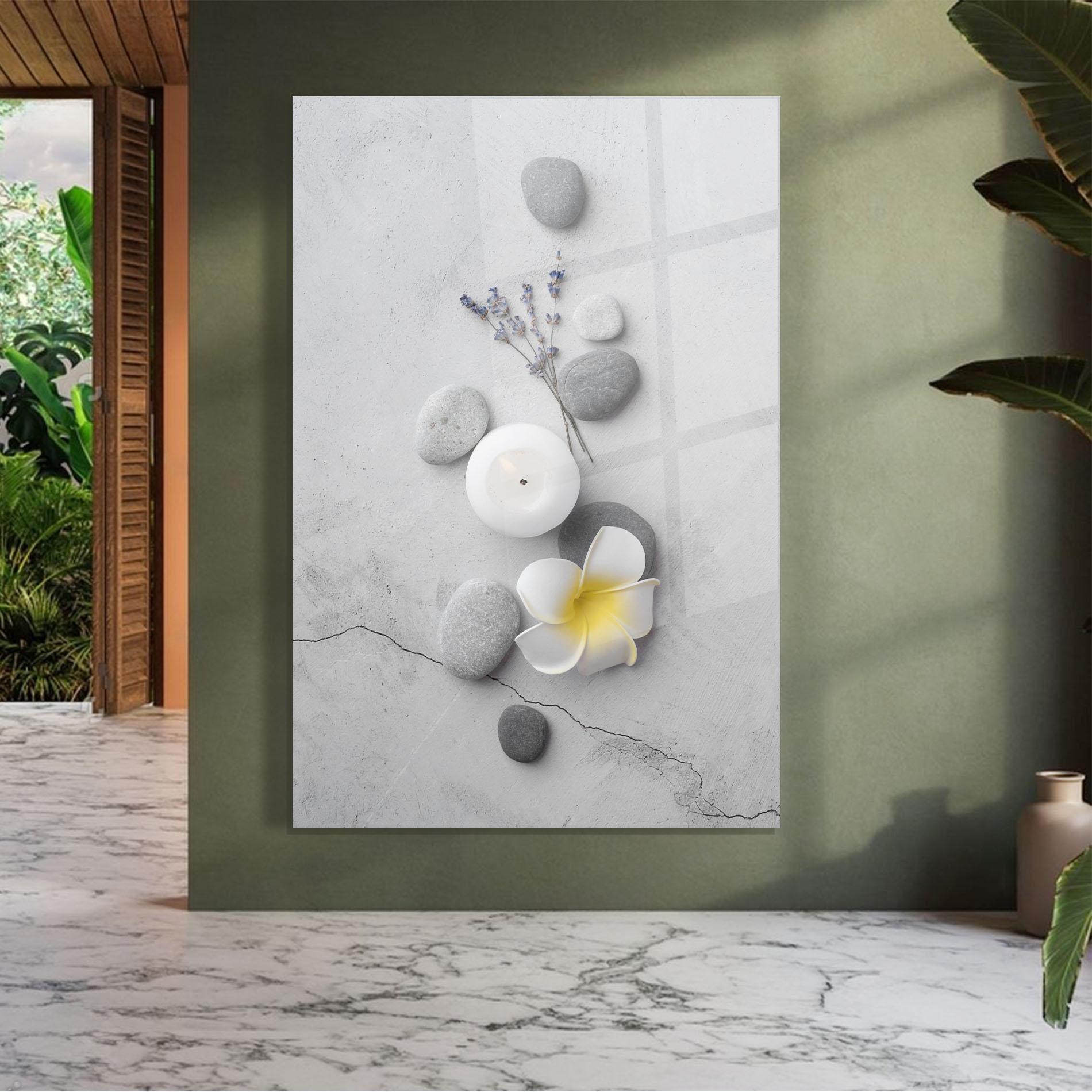 Tablou Sticla Feng Shui Stones mockup 7