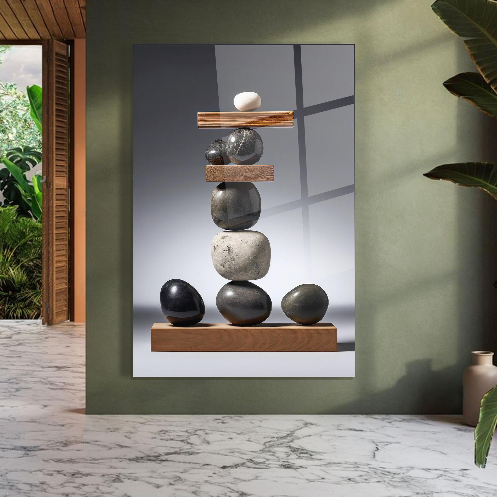 Tablou Sticla Zen Stones mockup 7