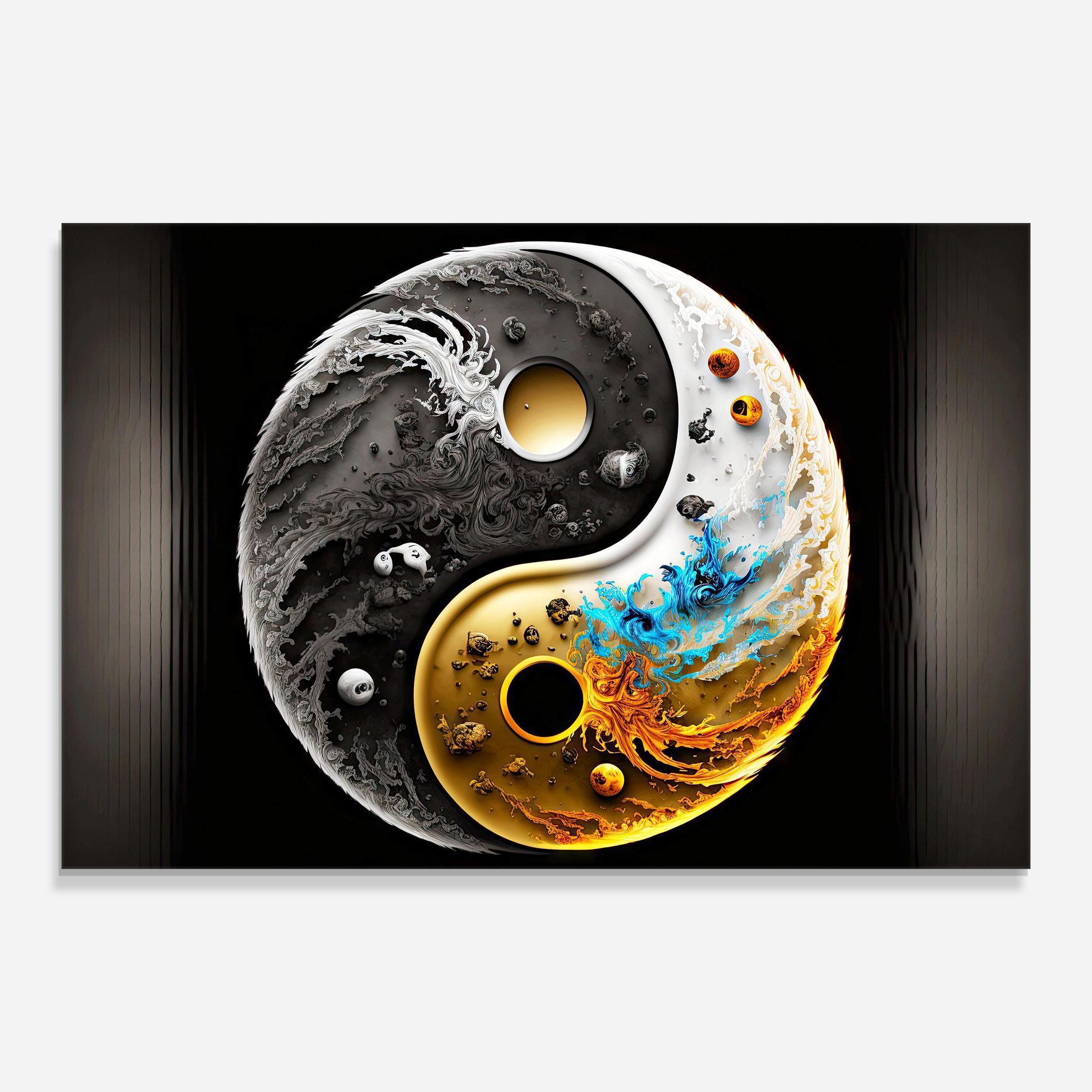 Black Yellow Yinyang mockup 0