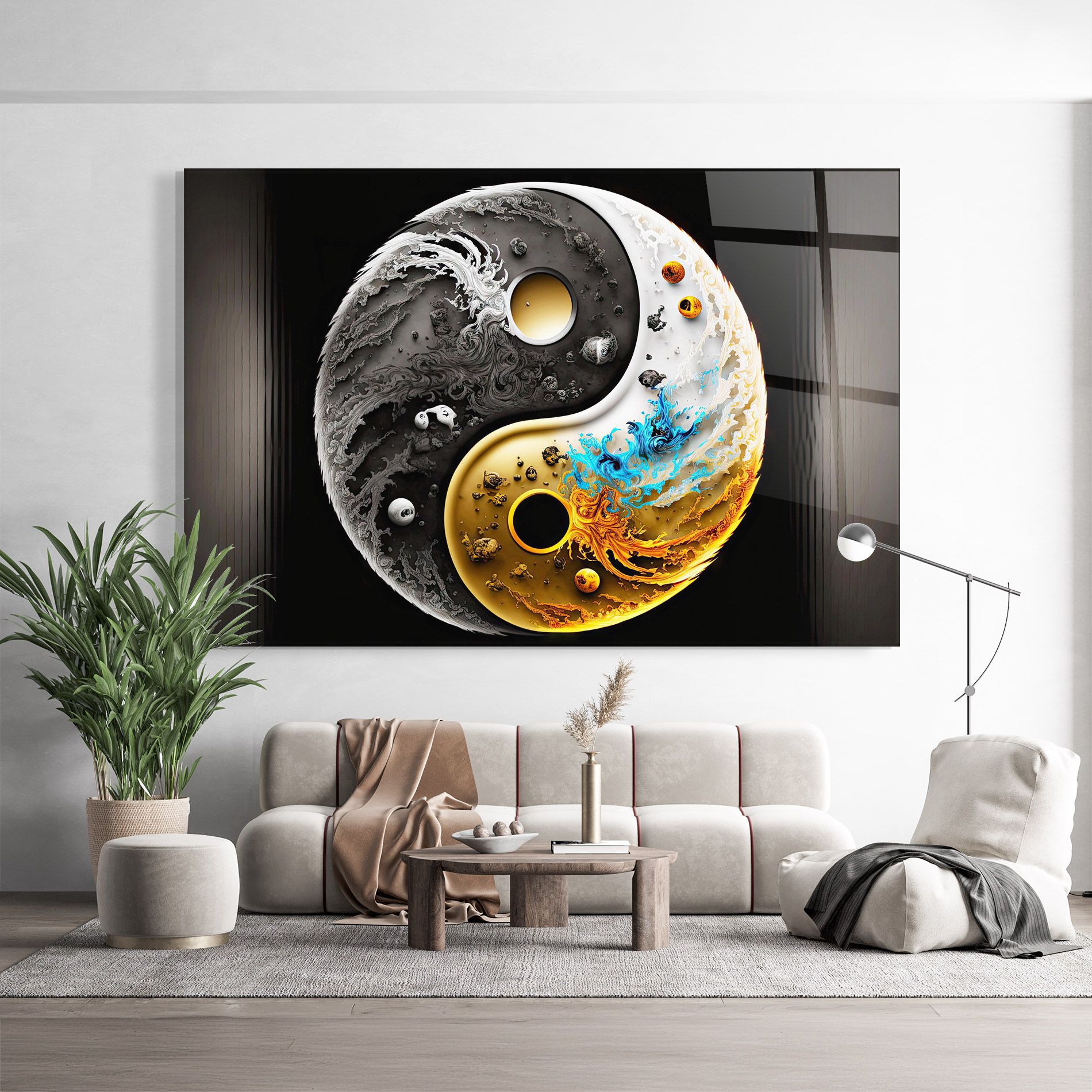 Black Yellow Yinyang mockup 9