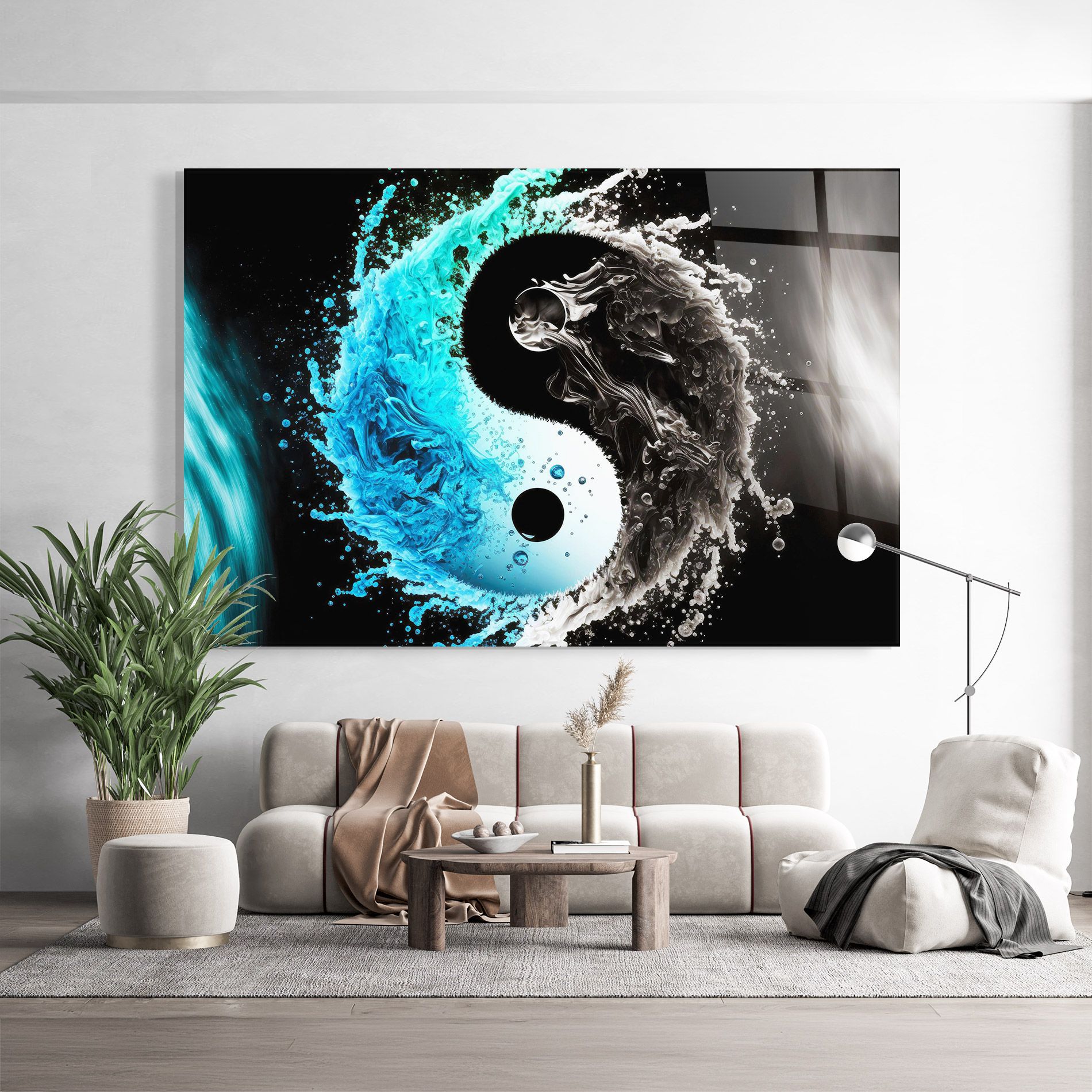 Blue Black Yinyang mockup 9