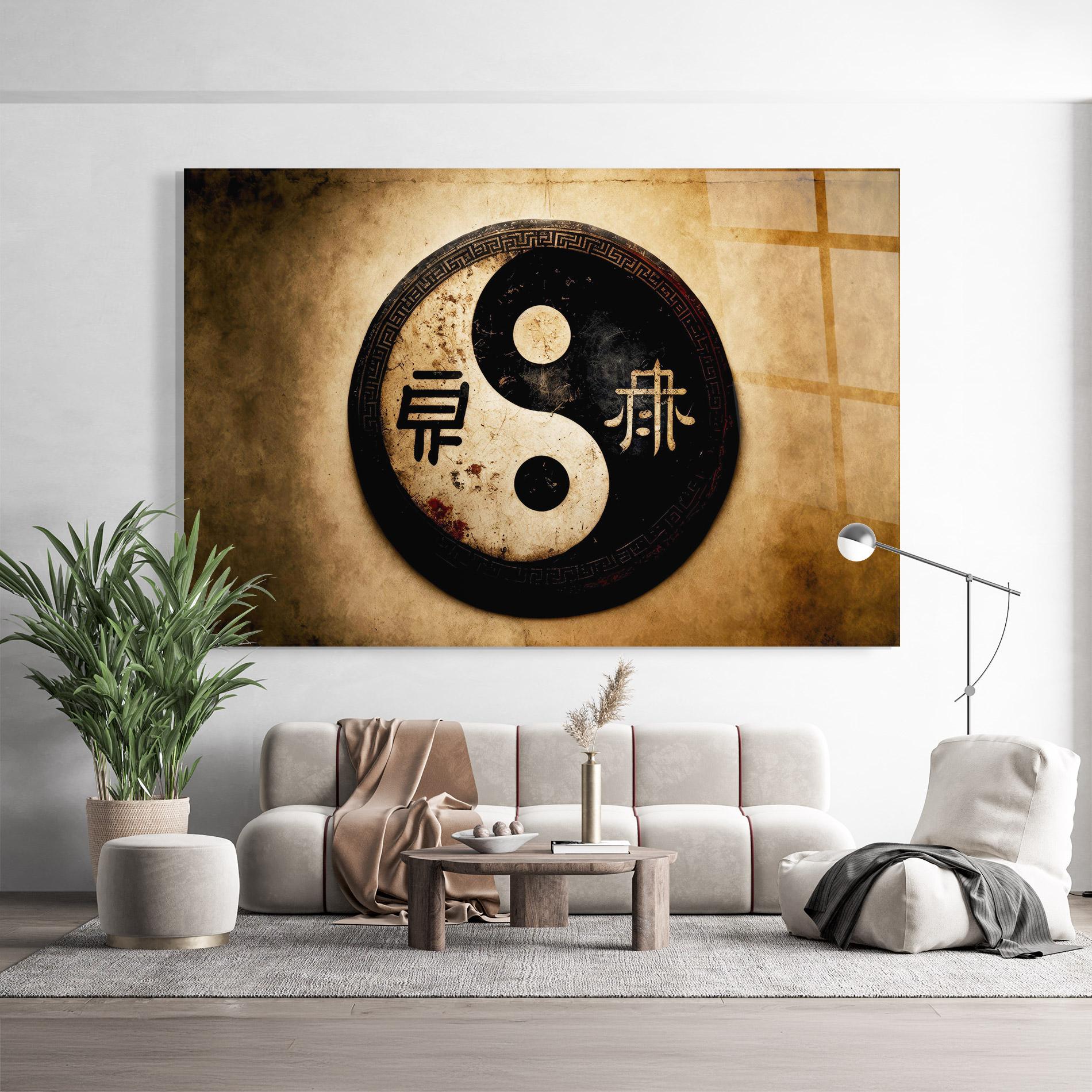 Tablou Sticla Chinese Yinyang mockup 9