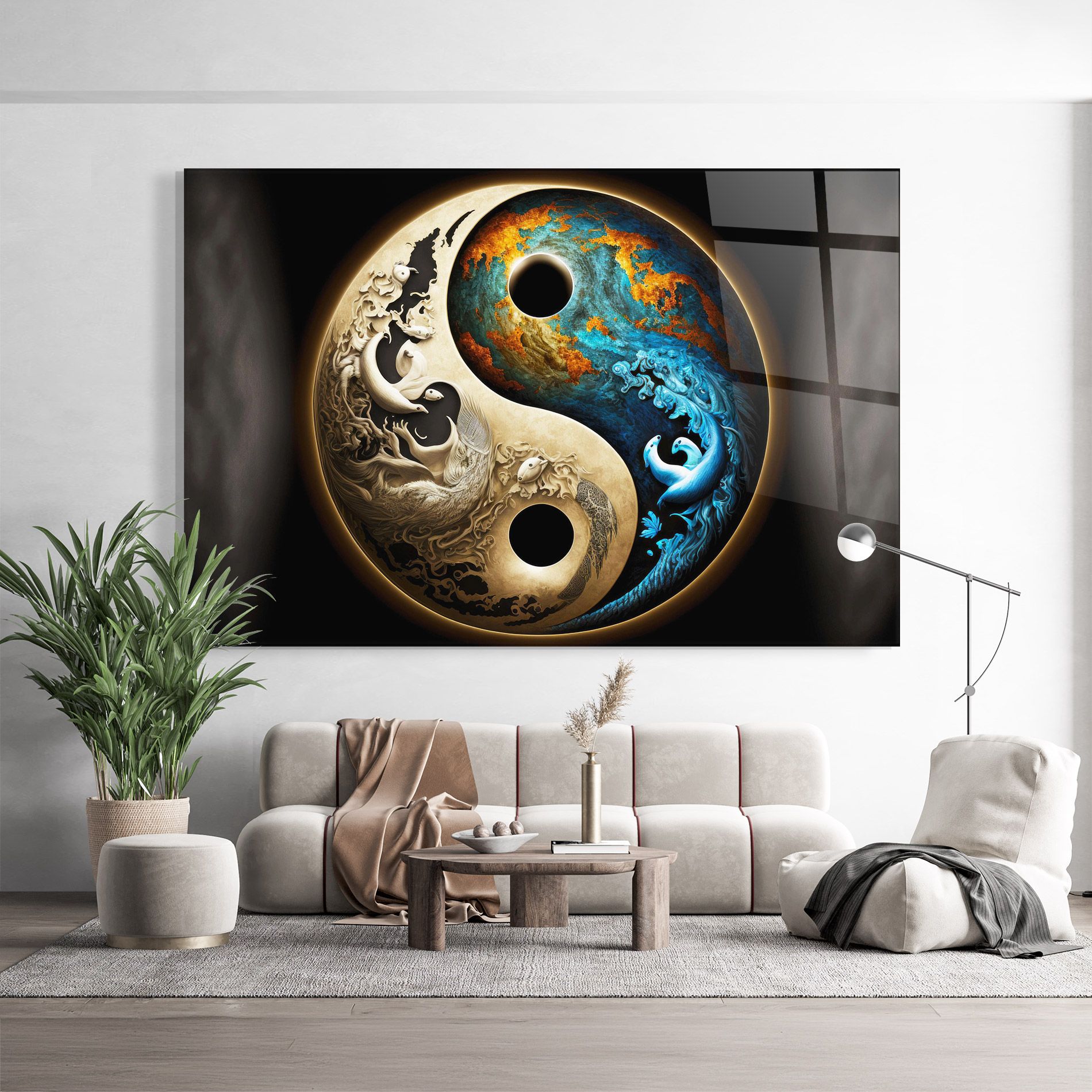Cream Blue Yinyang mockup 9