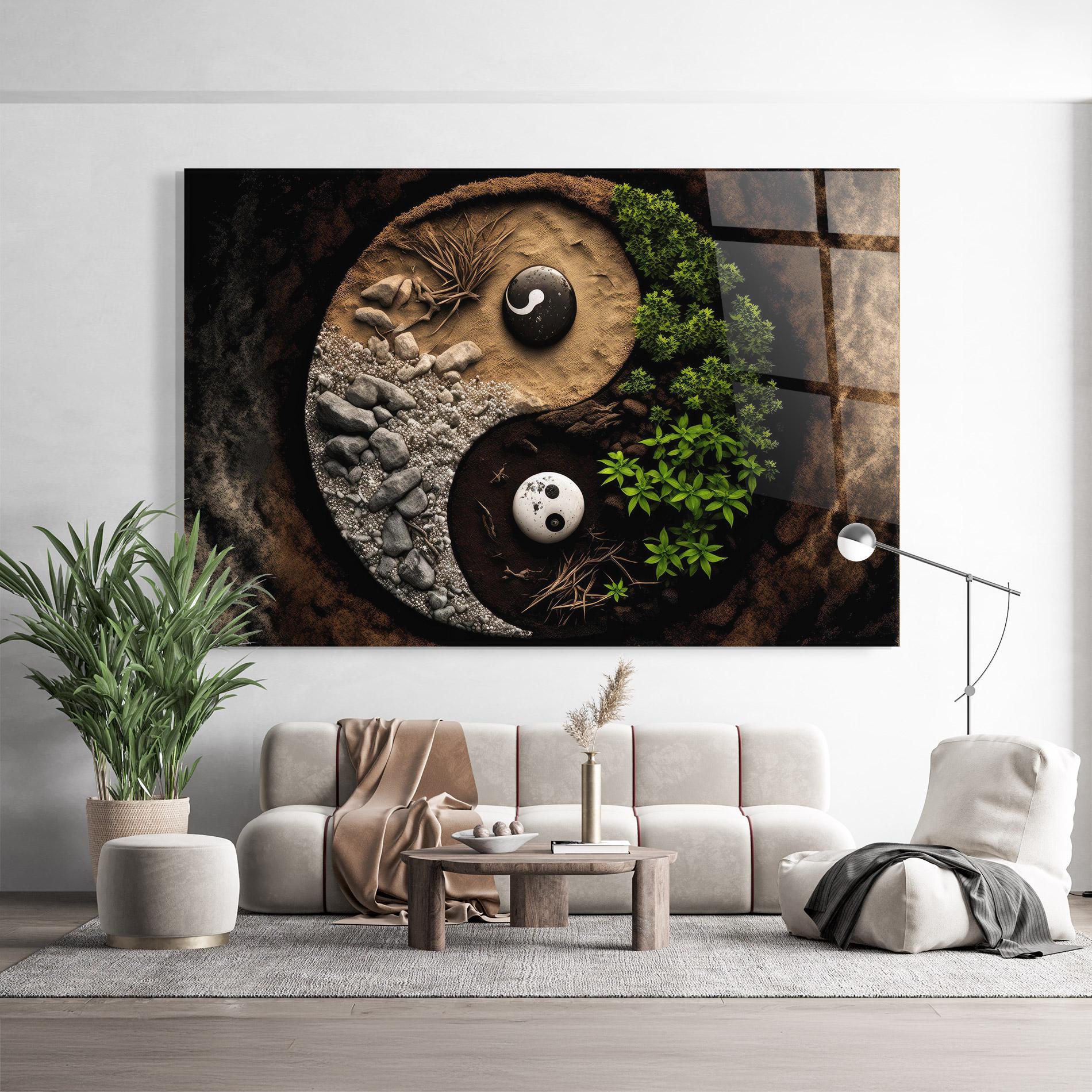Tablou Sticla Nature Yinyang mockup 9