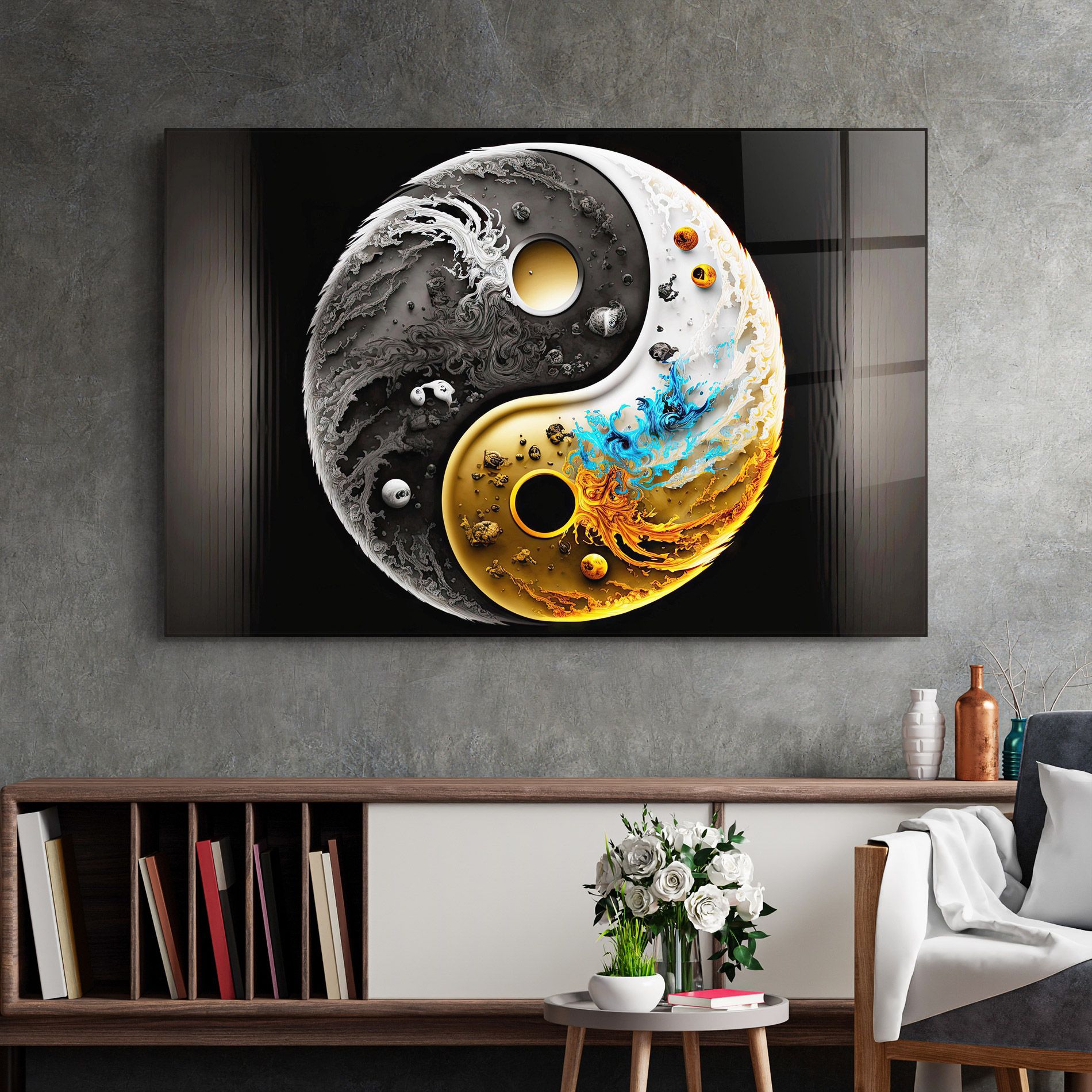 Black Yellow Yinyang mockup 2