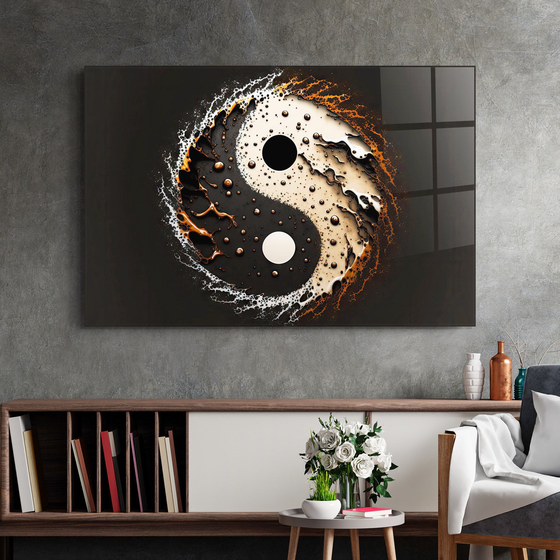 Brown Liquid Yinyang mockup 2