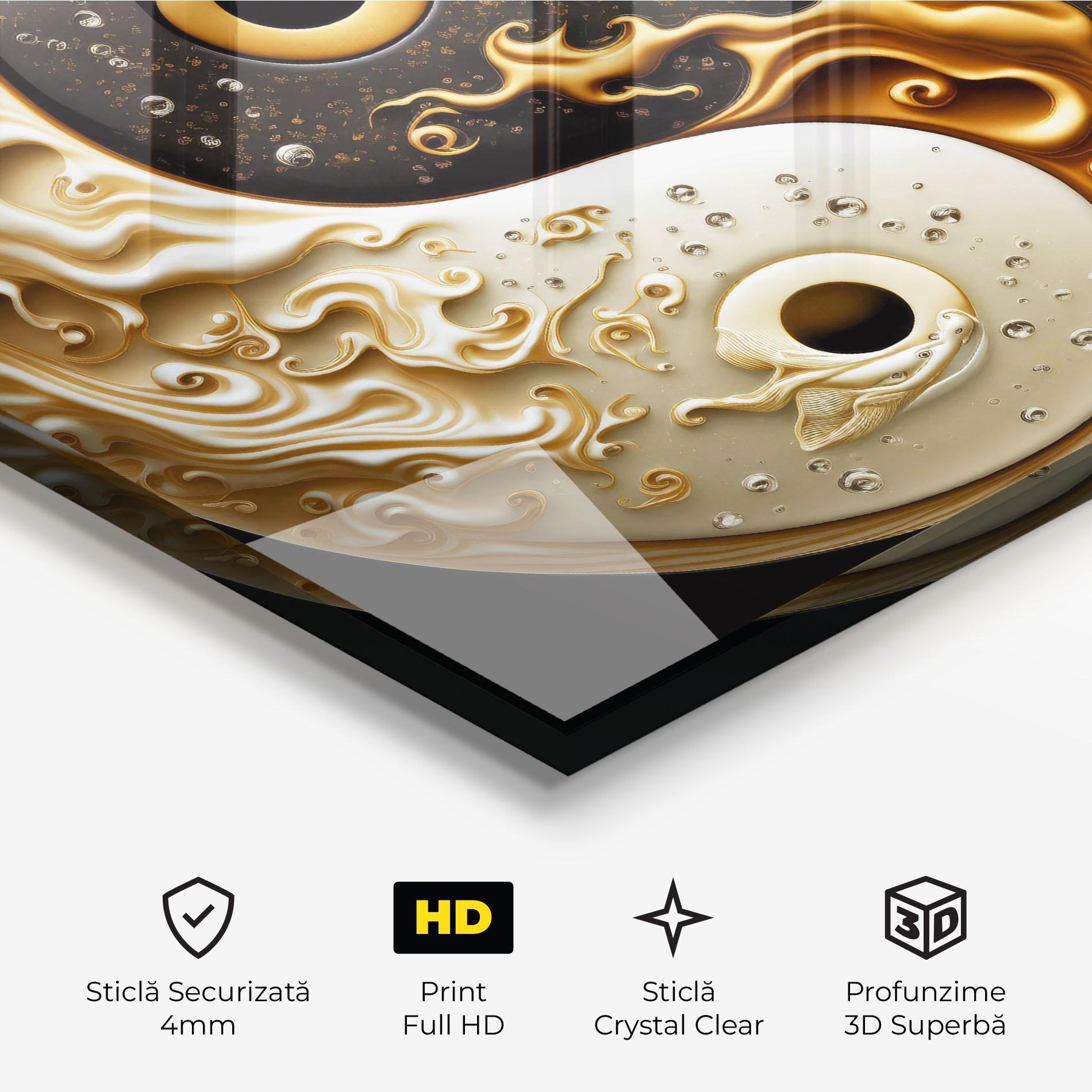 Tablou Sticla Caramel Yinyang mockup 3