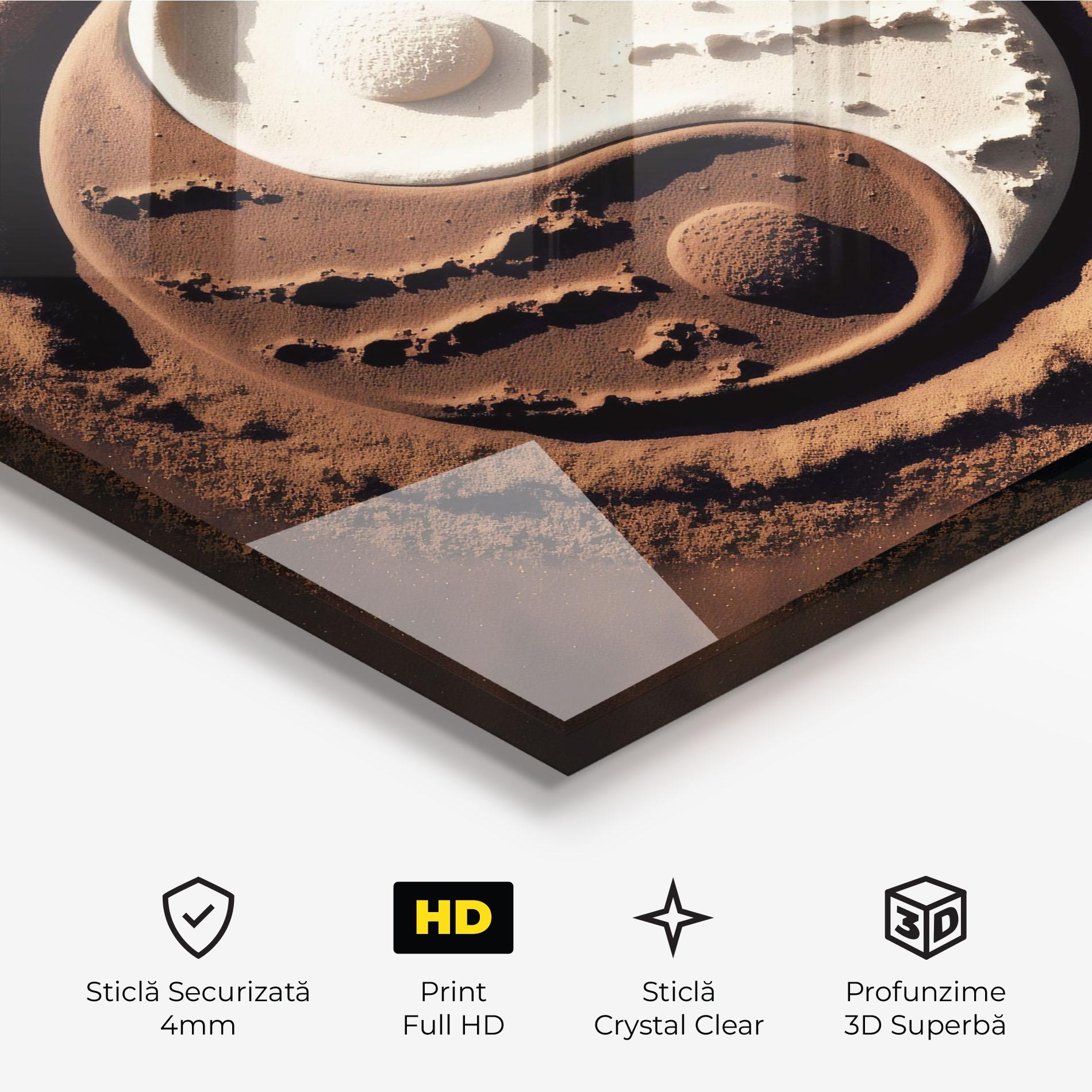Tablou Sticla Earth Yinyang mockup 3