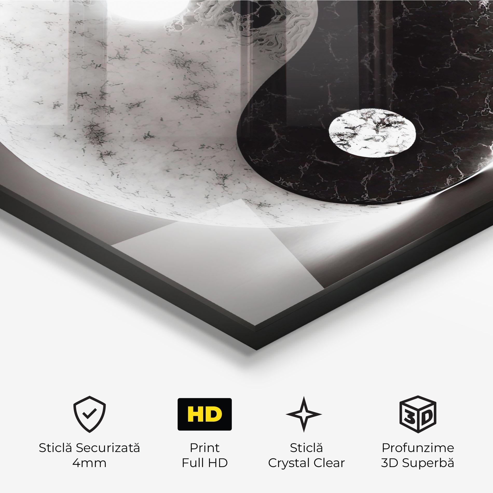Tablou Sticla Light Yinyang mockup 3