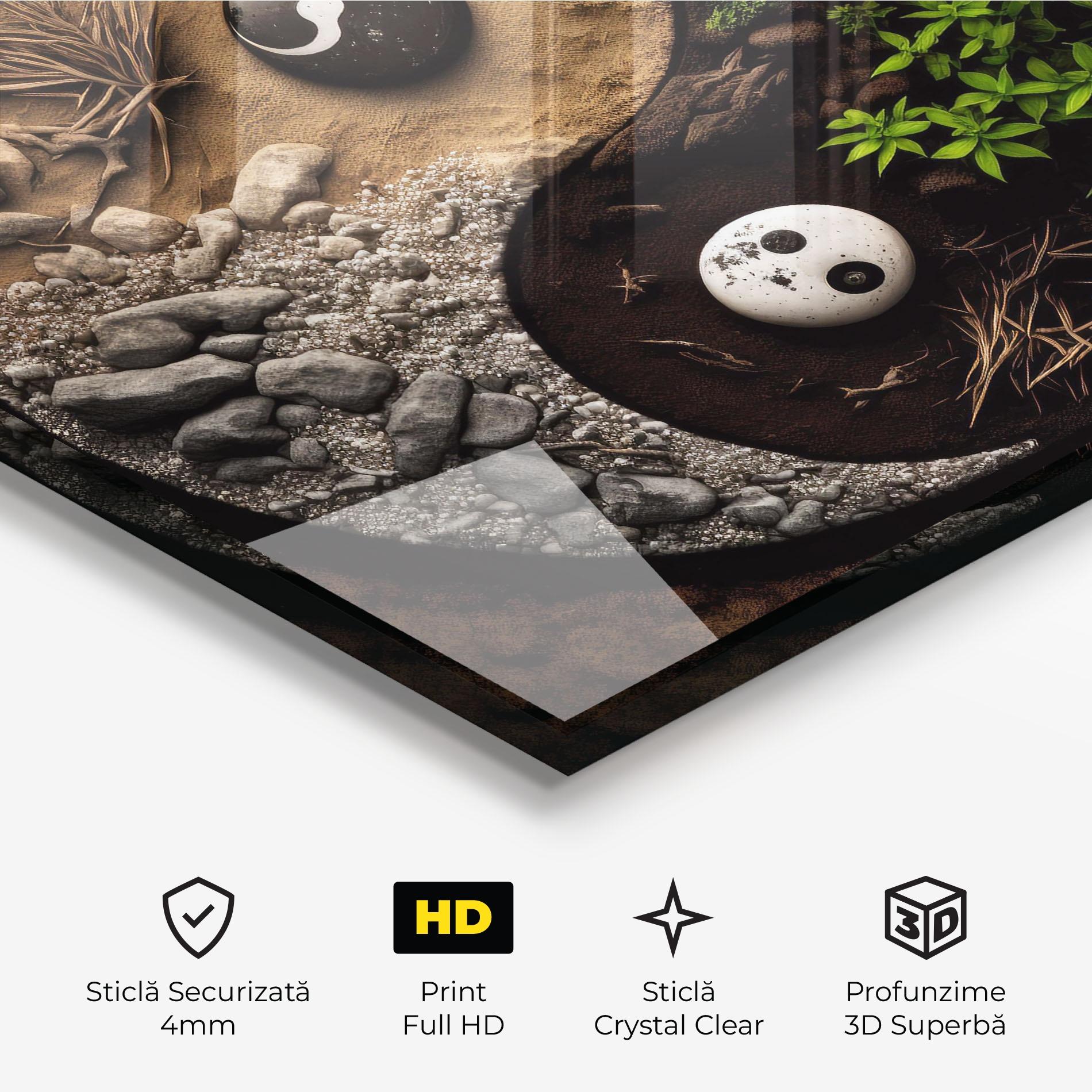 Tablou Sticla Nature Yinyang mockup 3