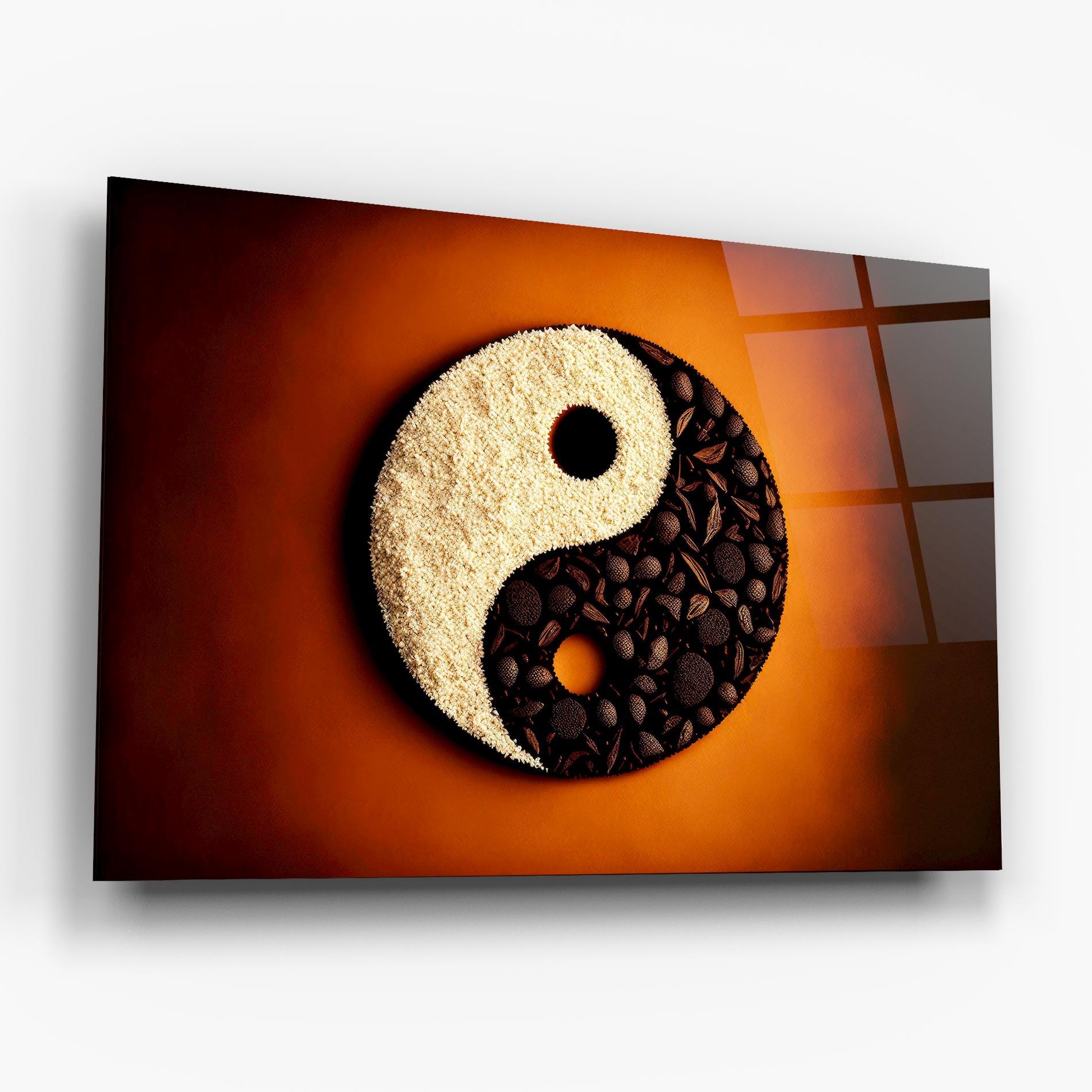 Tablou Sticla Coffee Yinyang mockup 6