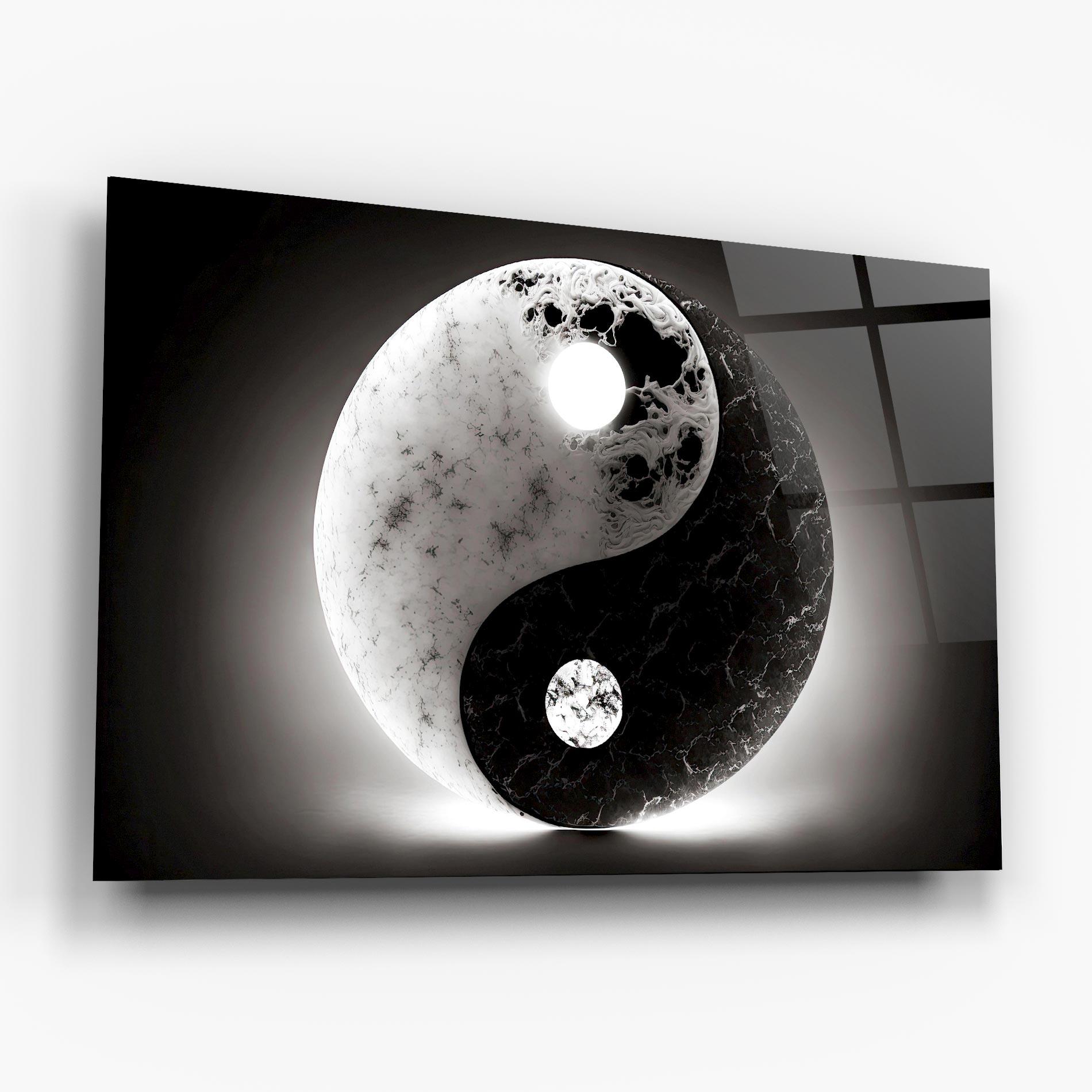 Tablou Sticla Light Yinyang mockup 6