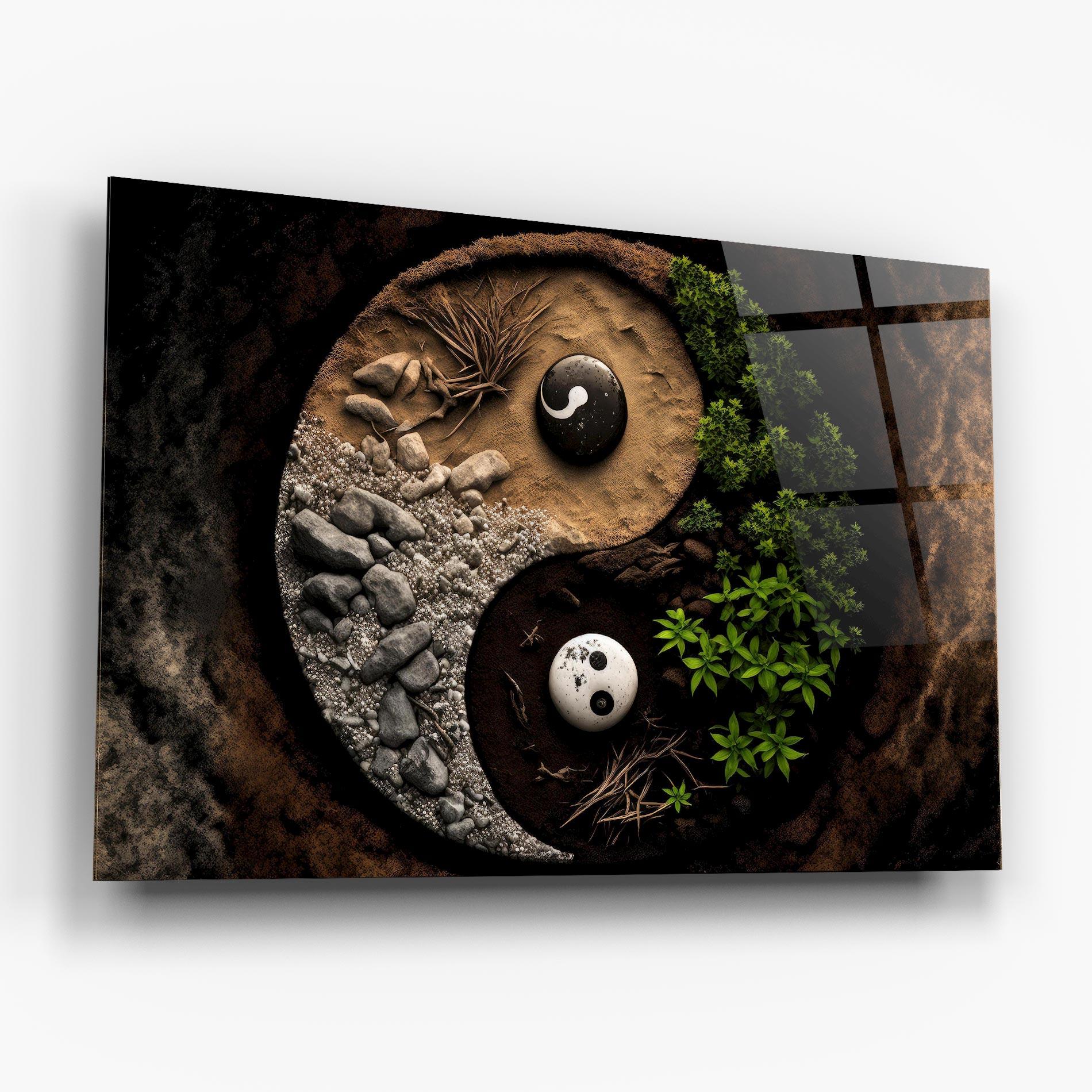 Tablou Sticla Nature Yinyang mockup 6