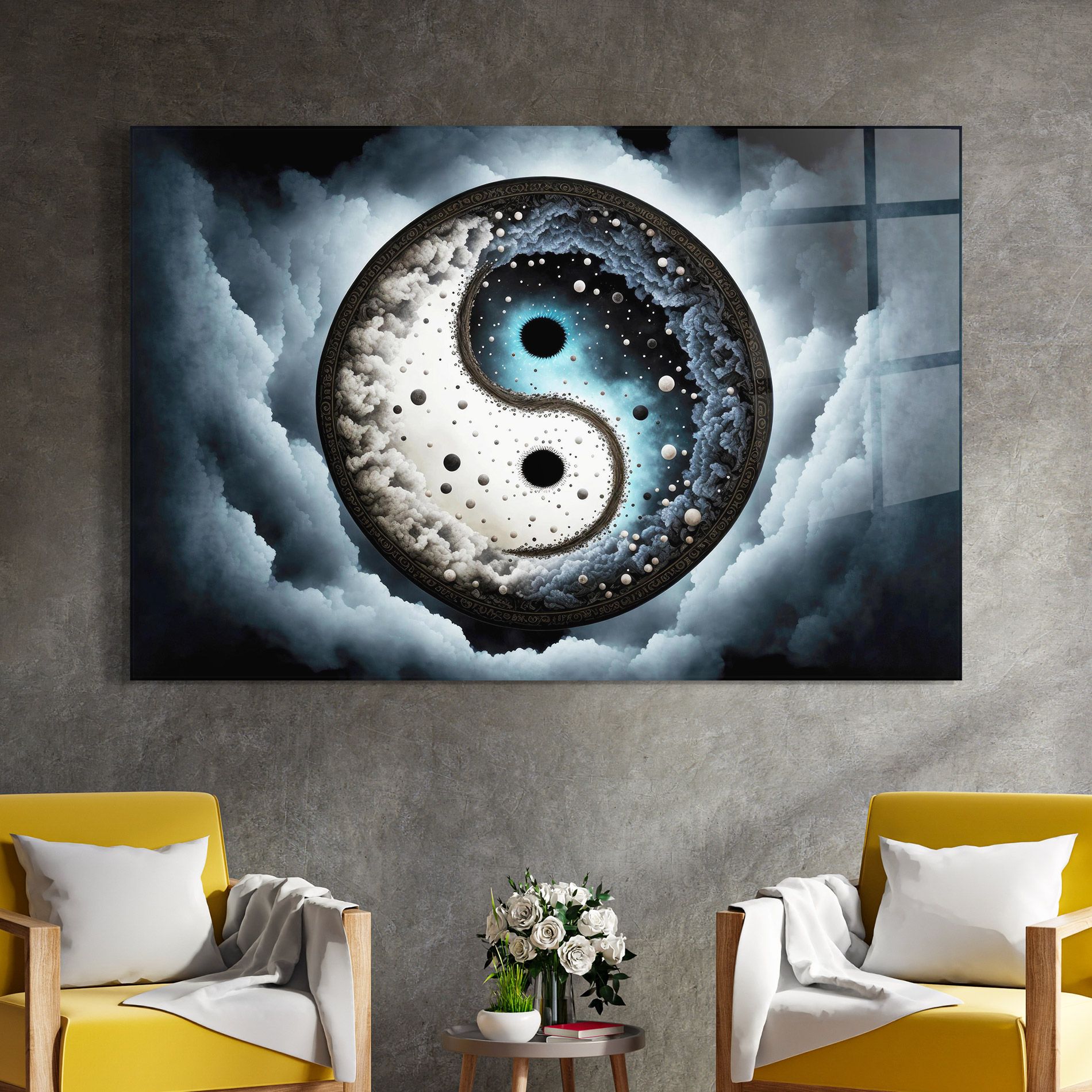Black Blue Yinyang mockup 4