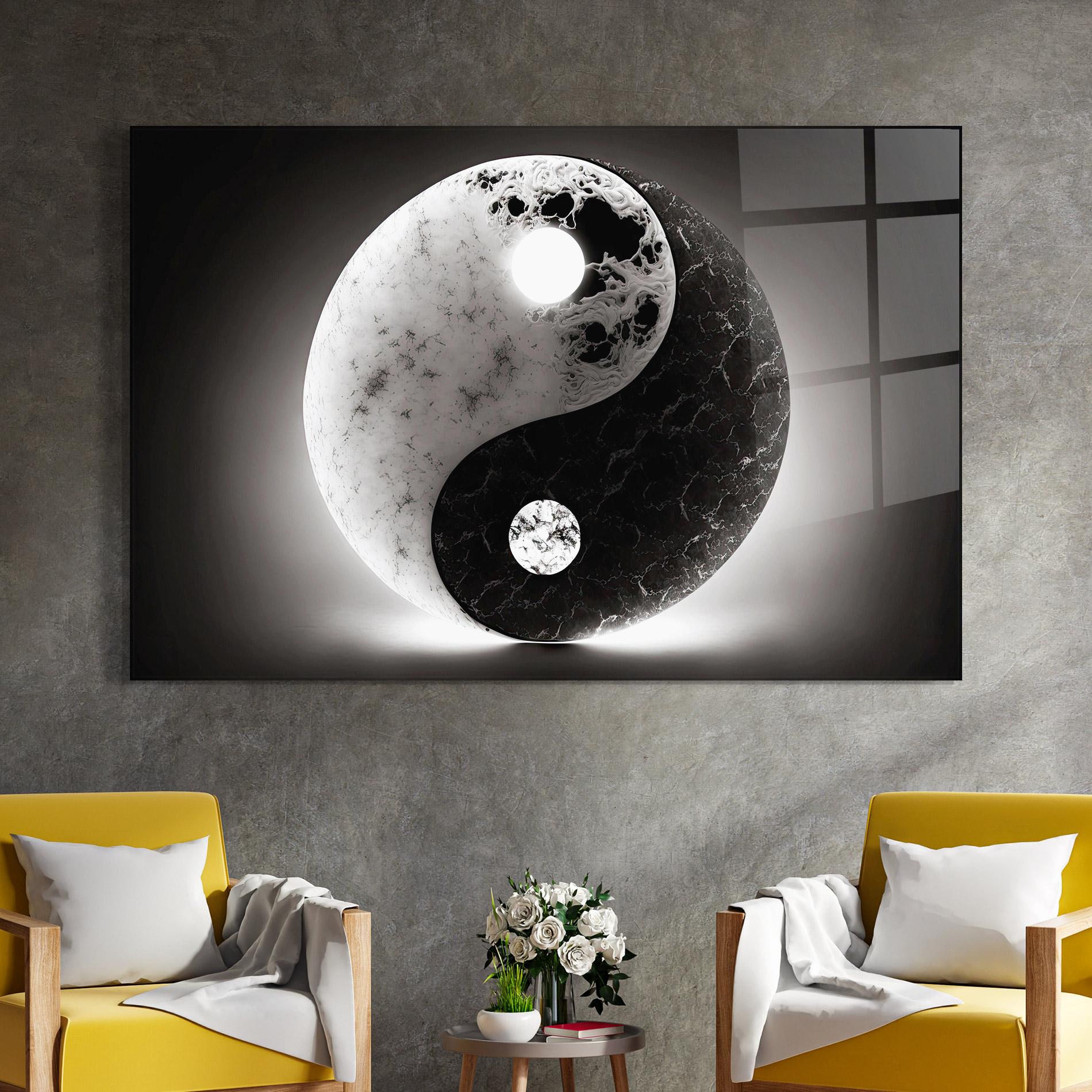 Tablou Sticla Light Yinyang mockup 4