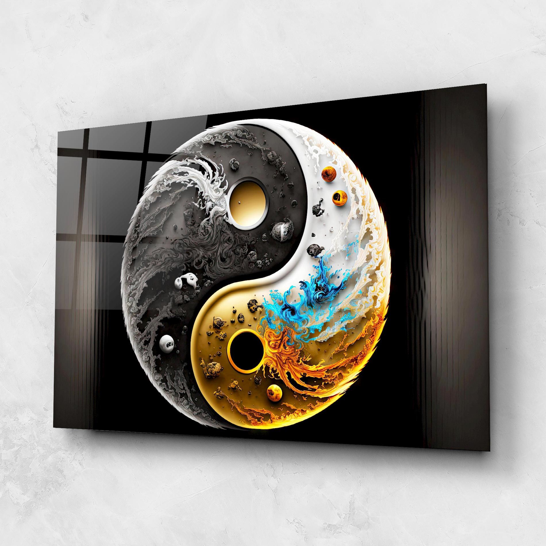 Black Yellow Yinyang mockup 1