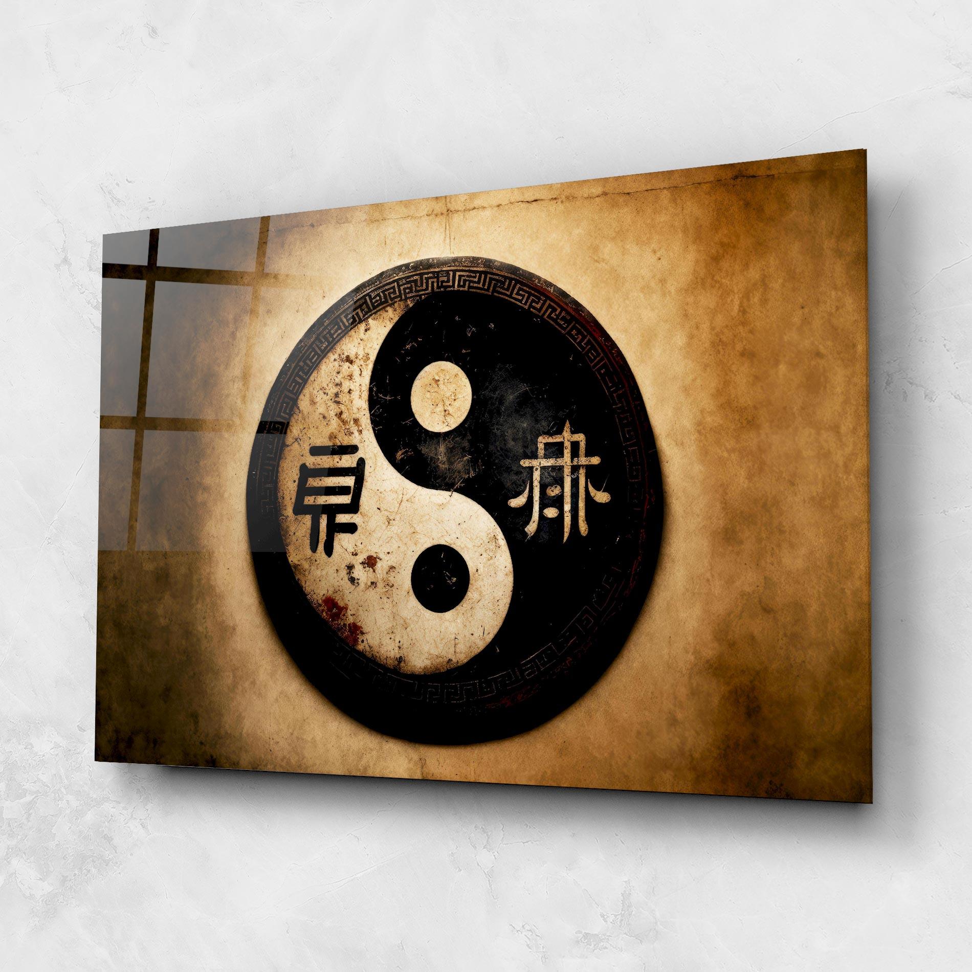 Tablou Sticla Chinese Yinyang mockup 1