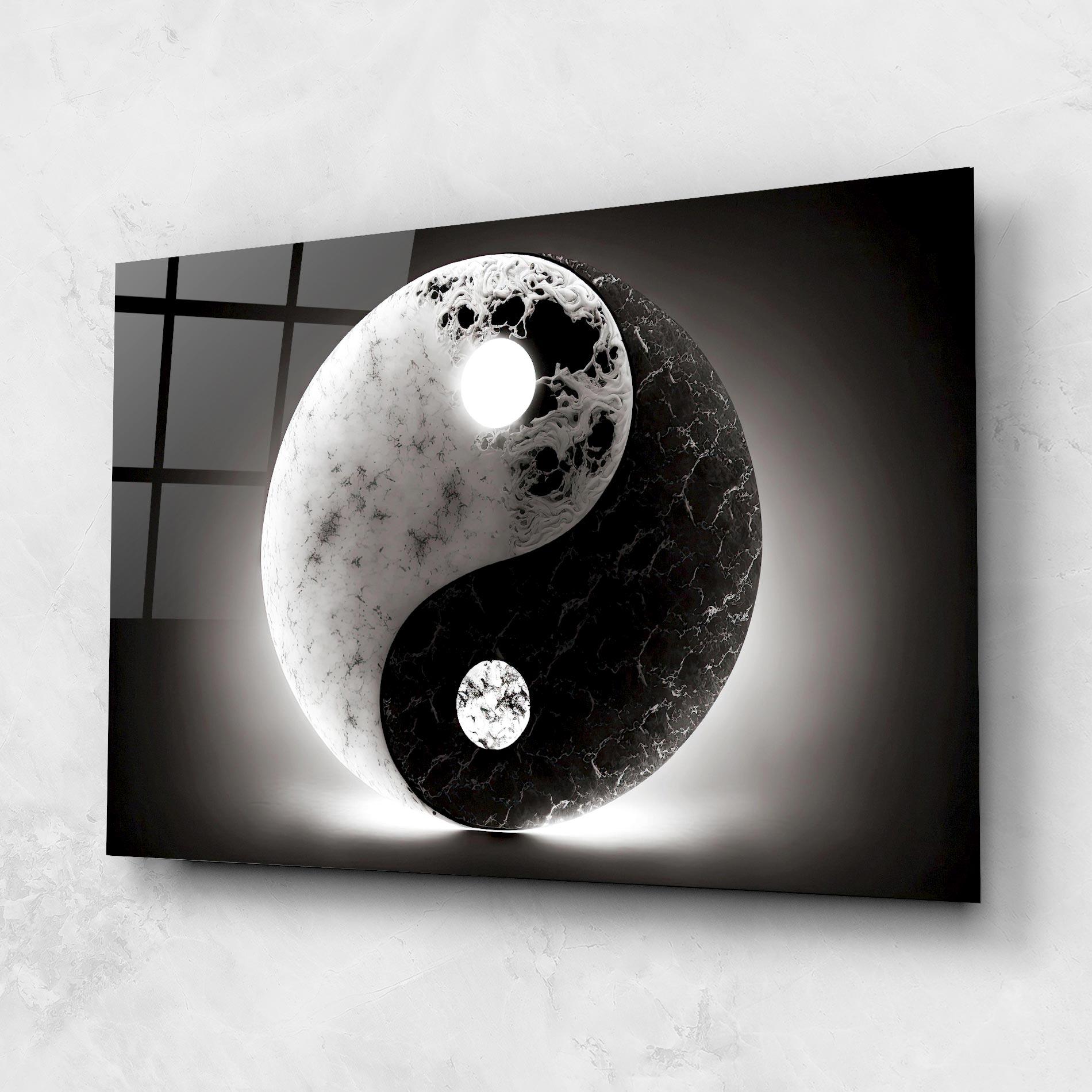 Tablou Sticla Light Yinyang mockup 1