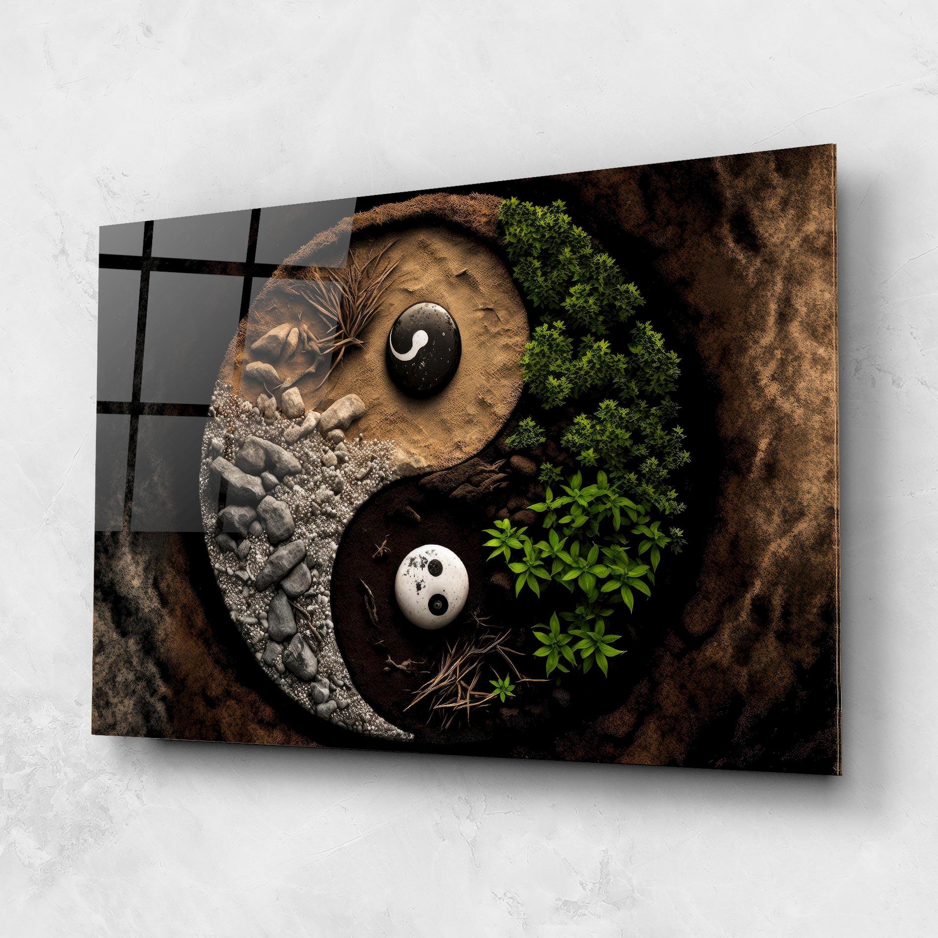 Tablou Sticla Nature Yinyang mockup 1