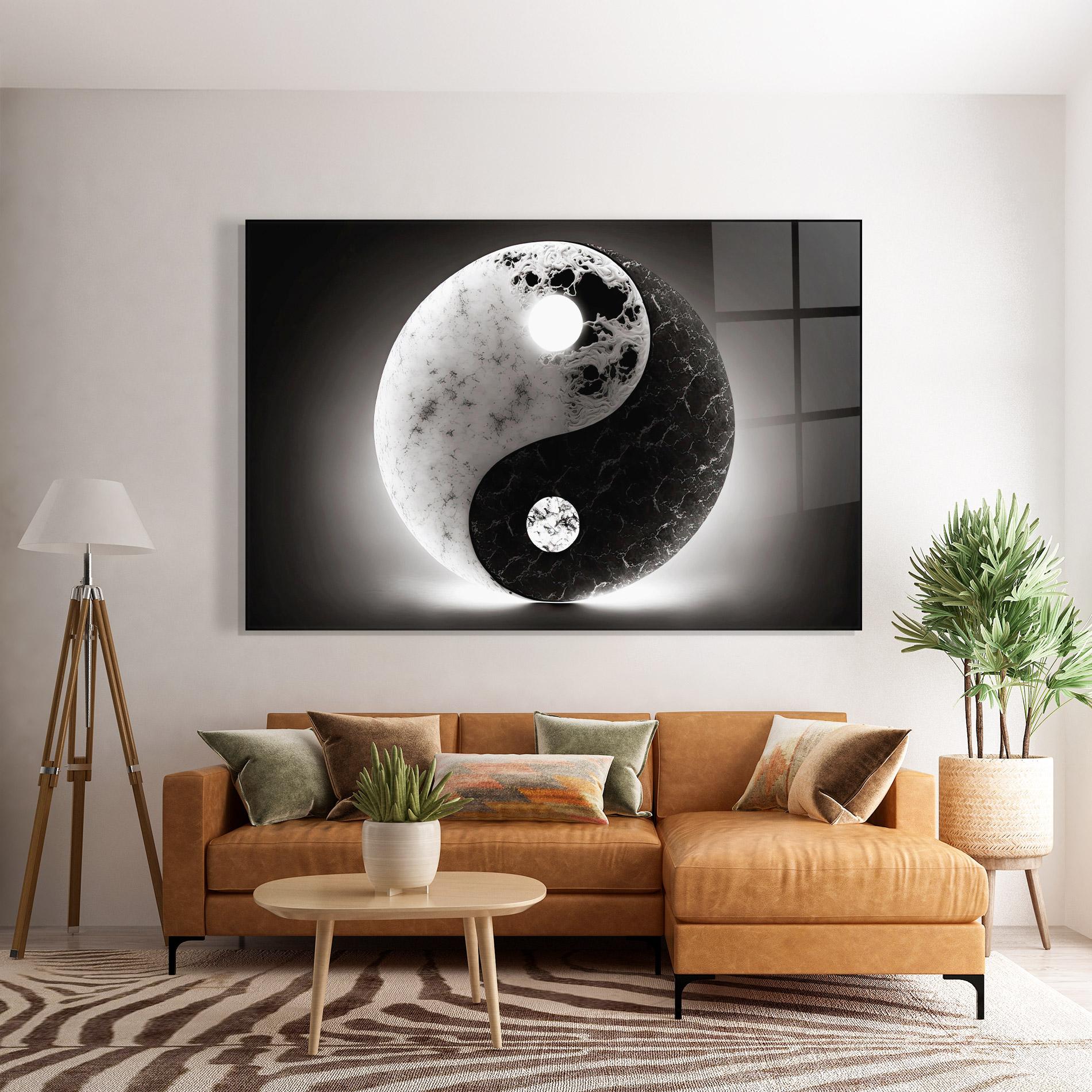 Tablou Sticla Light Yinyang mockup 7