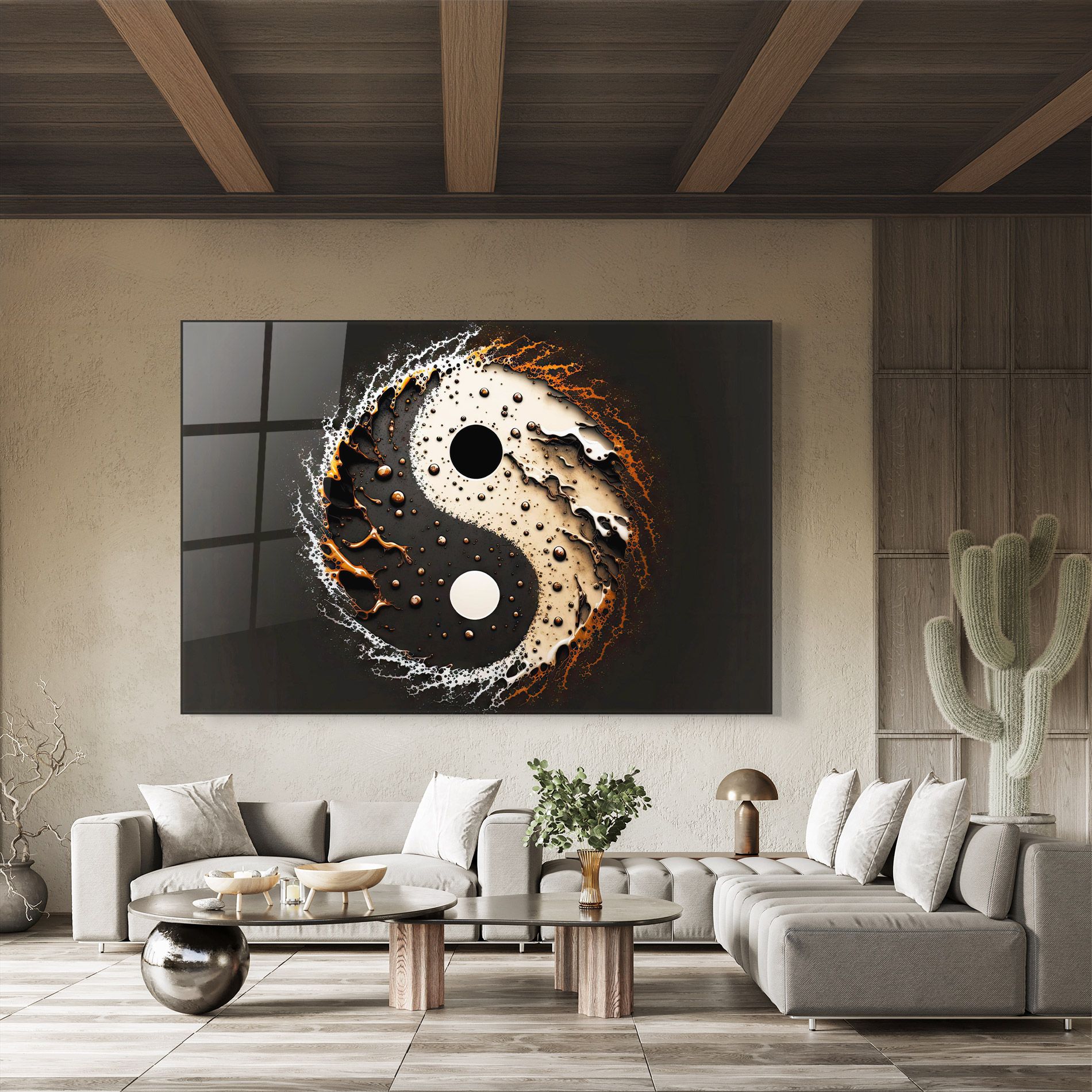 Brown Liquid Yinyang mockup 8