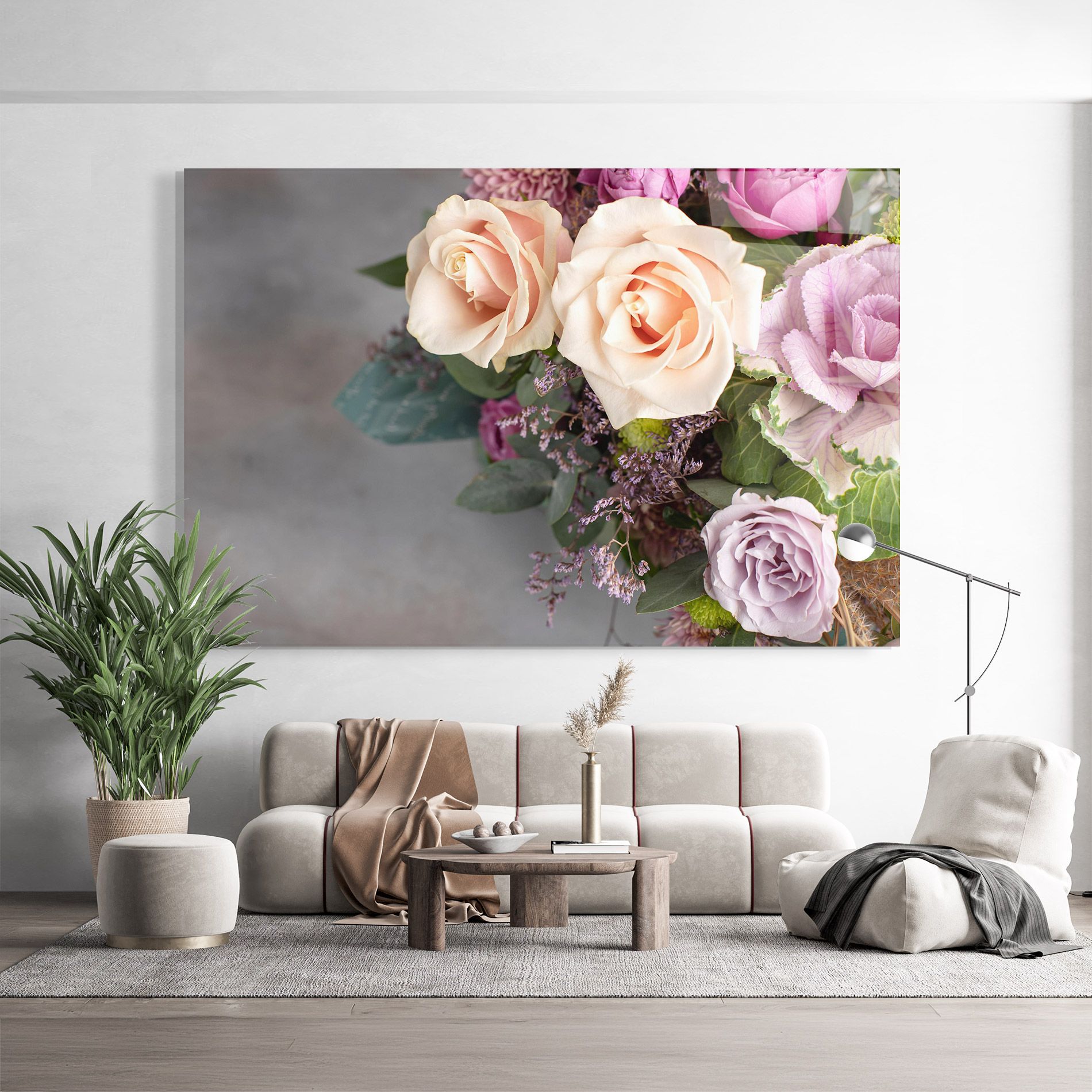 Cream Purple Bouquet mockup 9