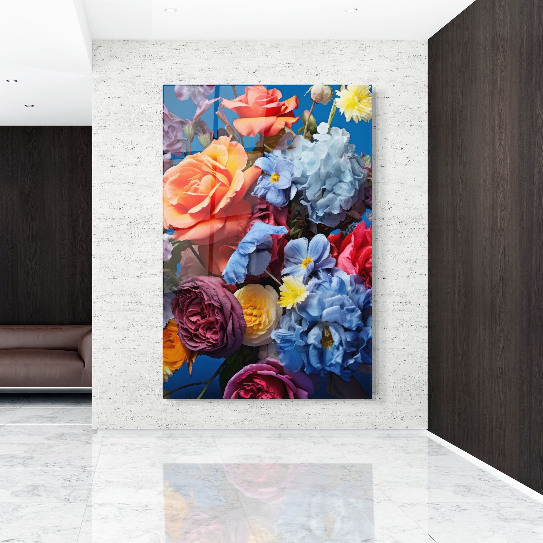 Blue Orange Bouquet mockup 9