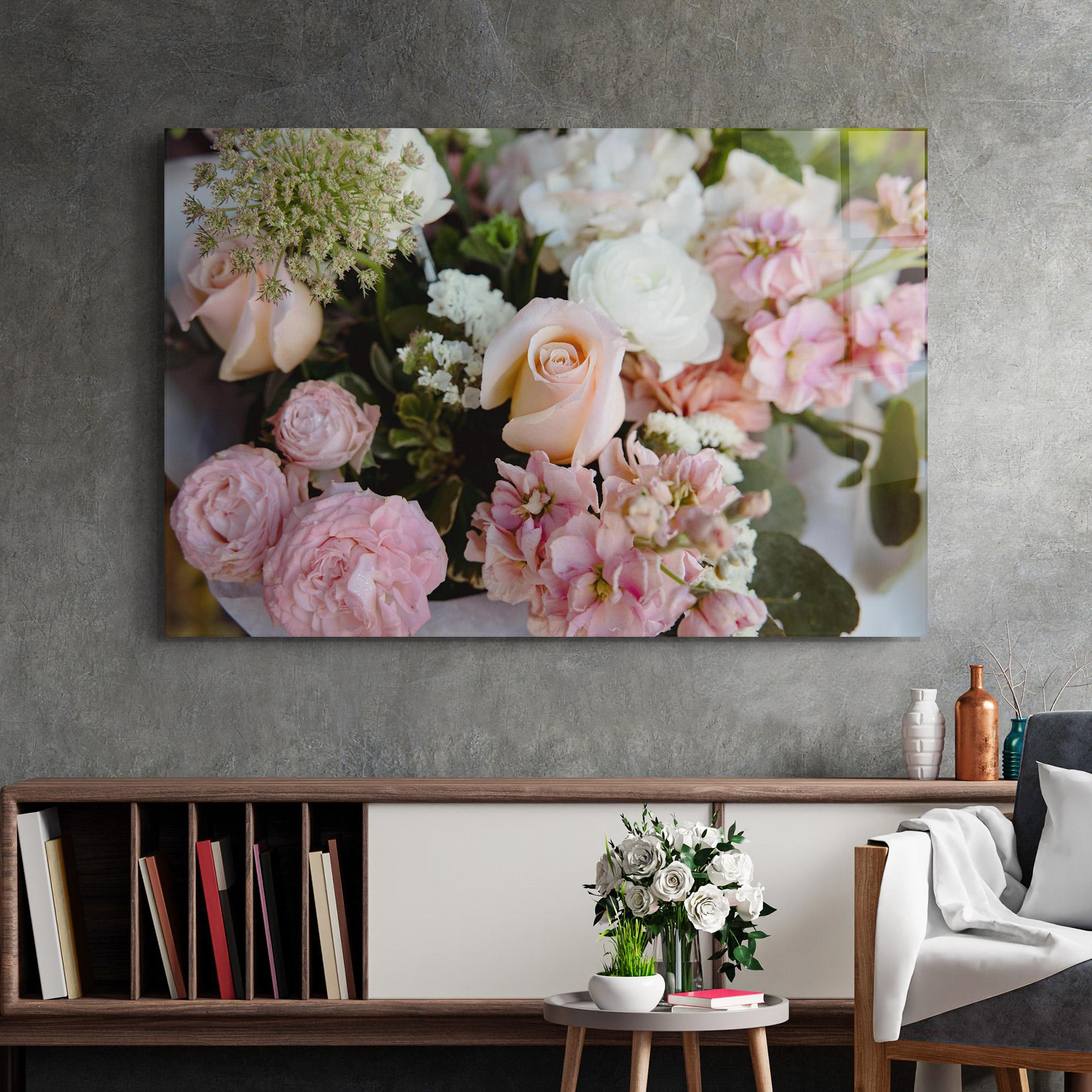 Tablou Sticla Beautiful Pink Pastel mockup 2