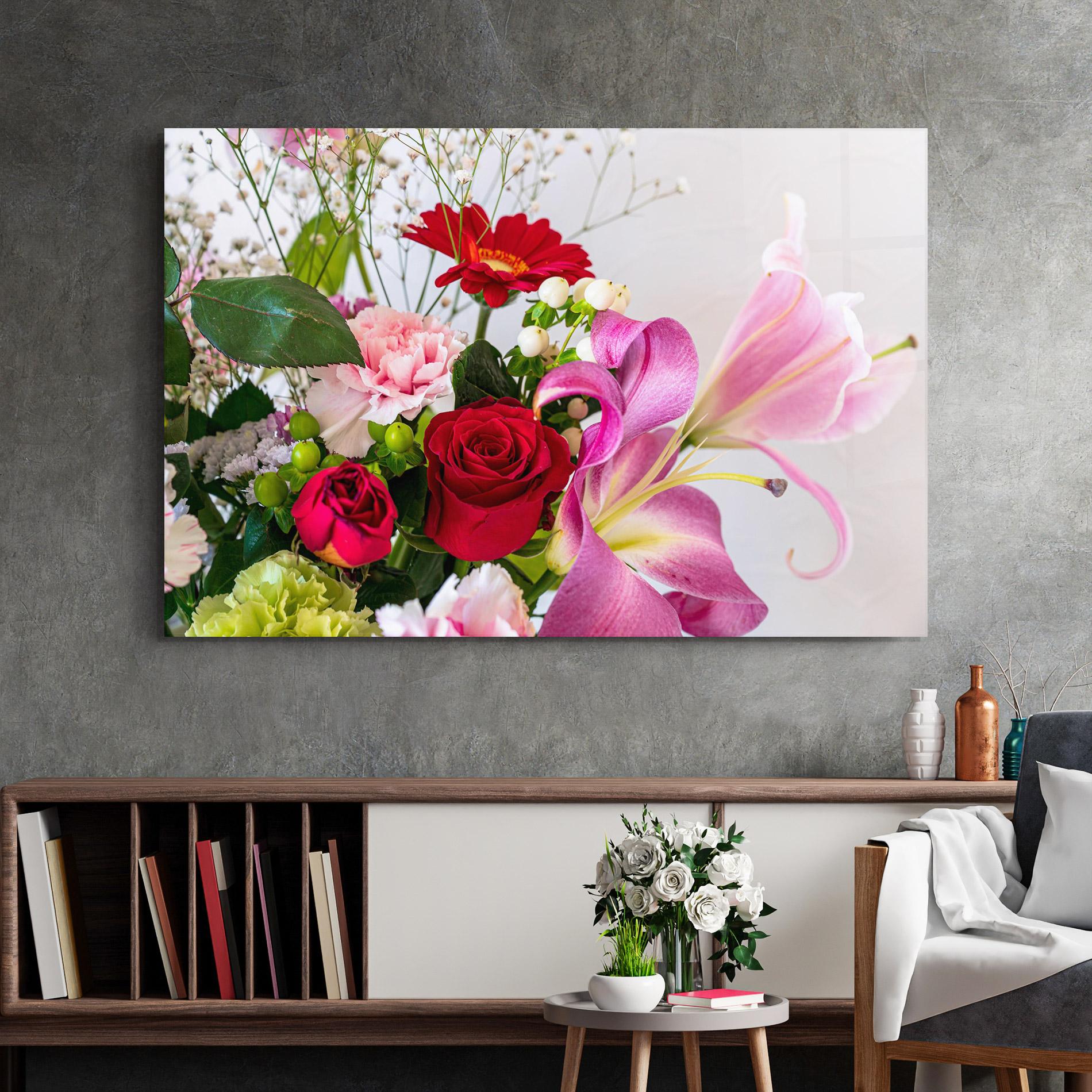 Tablou Sticla Bouquet mockup 2
