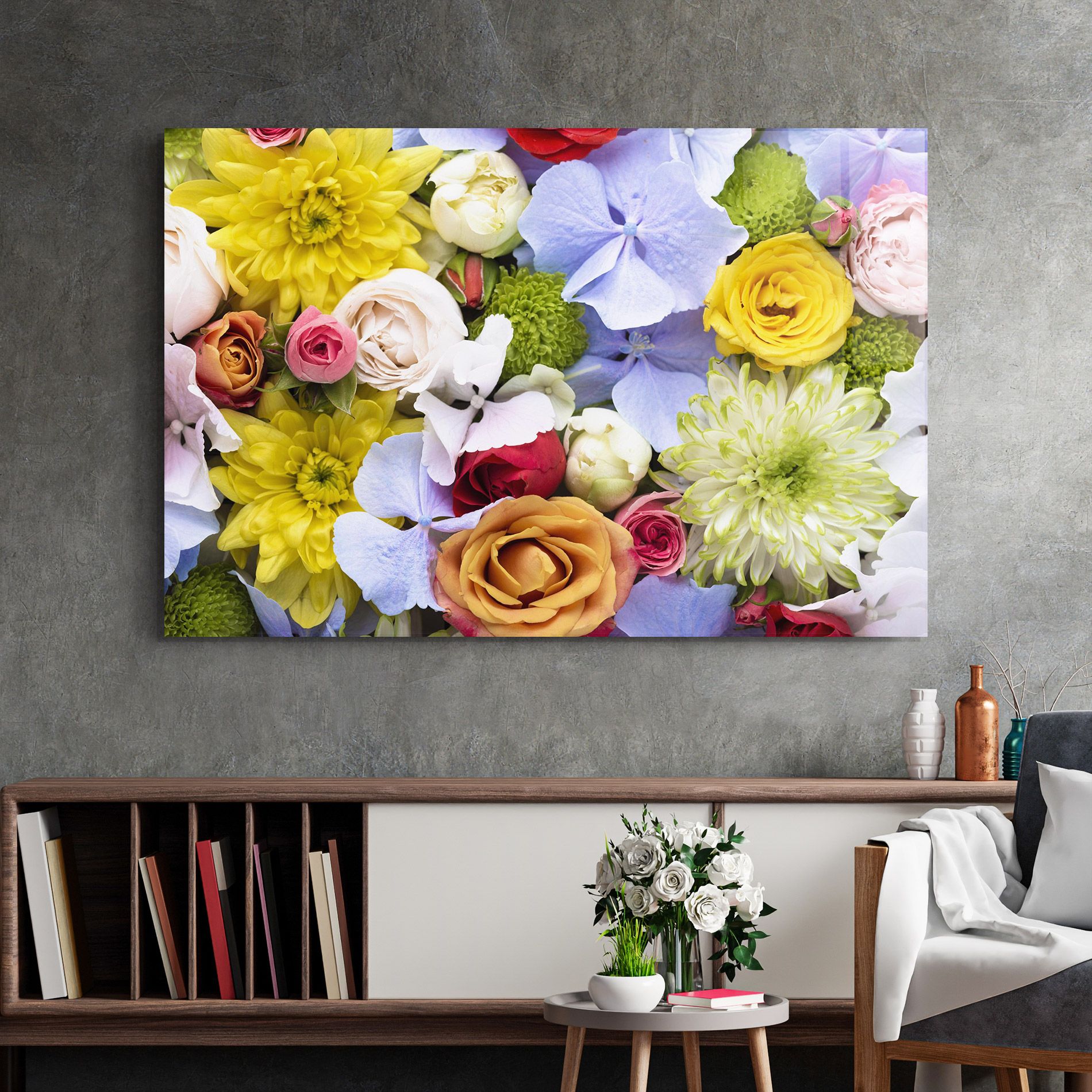 Color Mix Flower Bouquet mockup 2