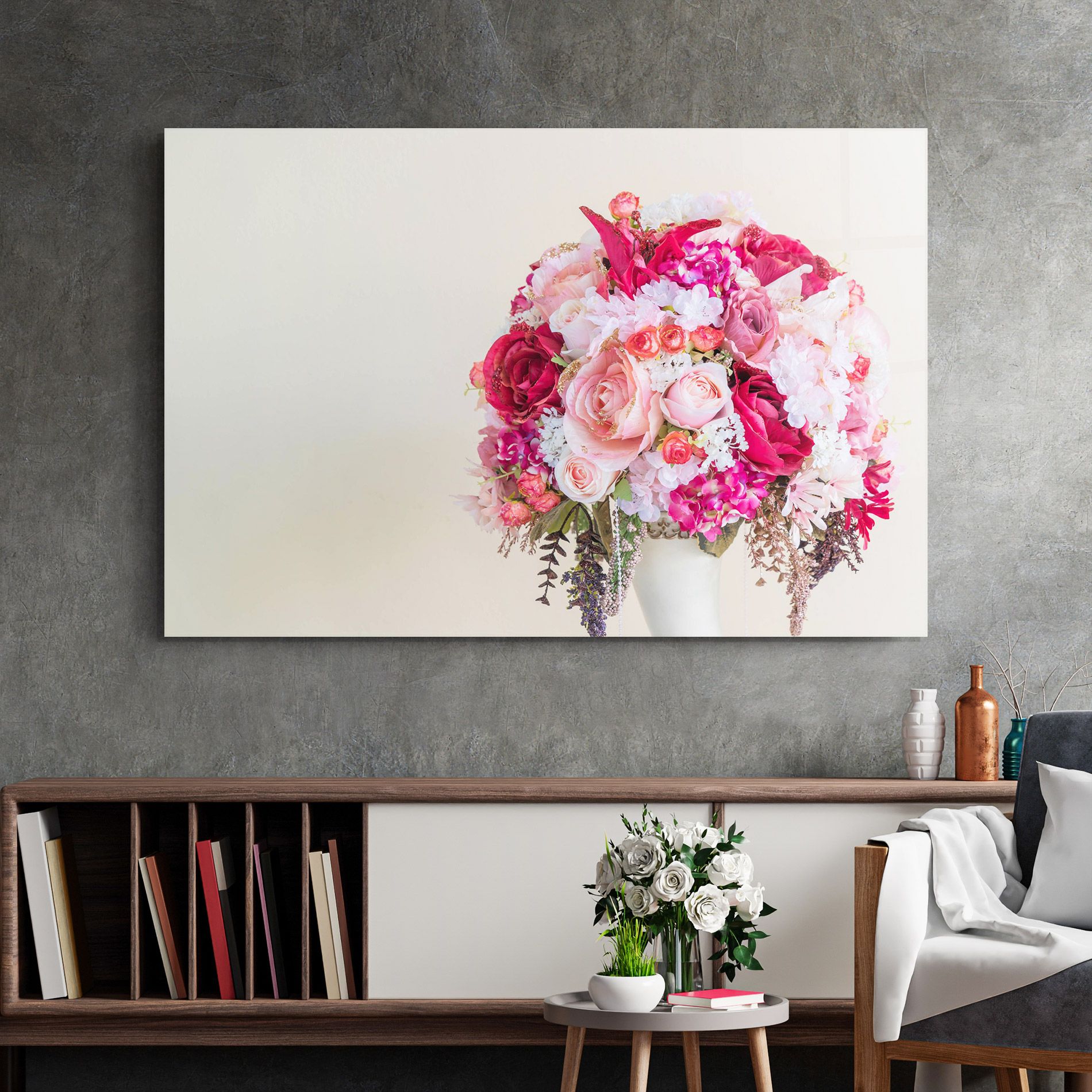 Mixed Pink Flowers mockup 2