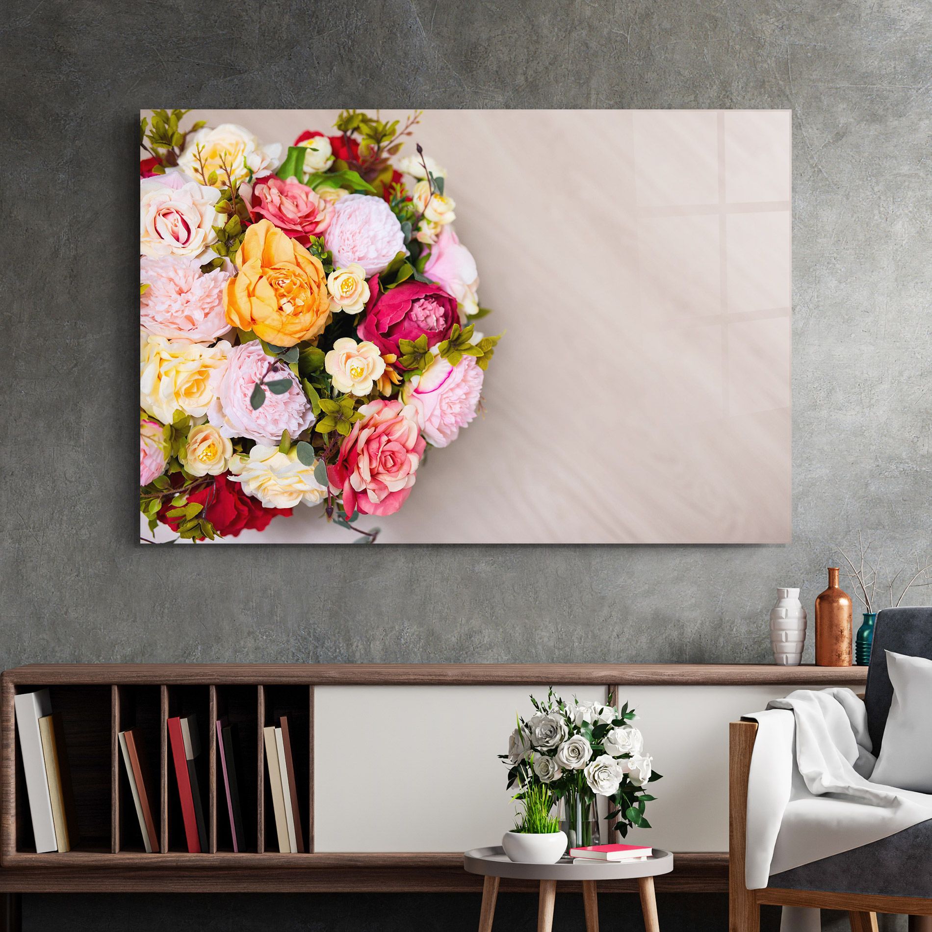 Orange Purple Bouquet mockup 2