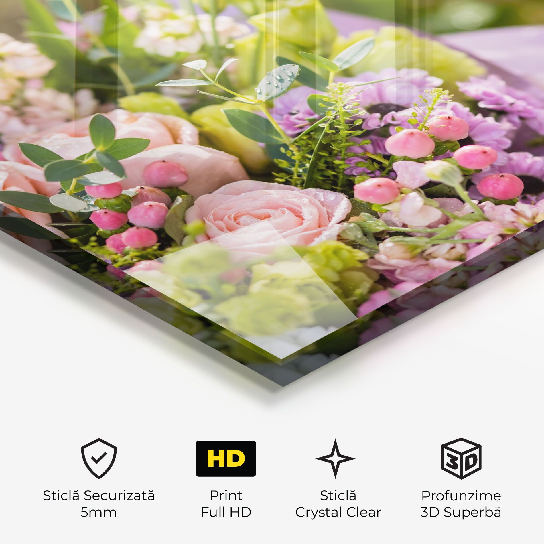 Green Pink Bouquet mockup 3