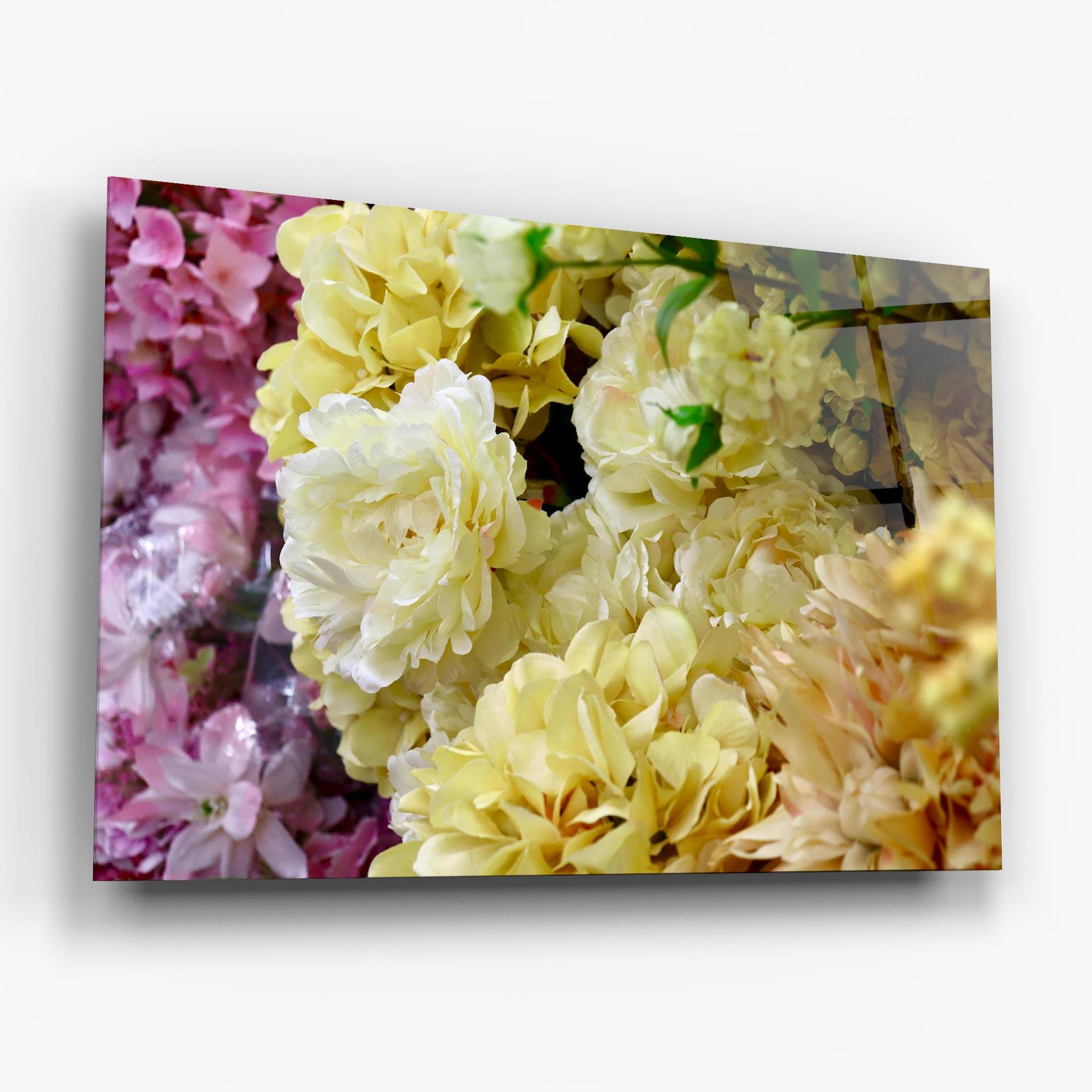 Tablou Sticla Beautiful Yellow Pastel mockup 6