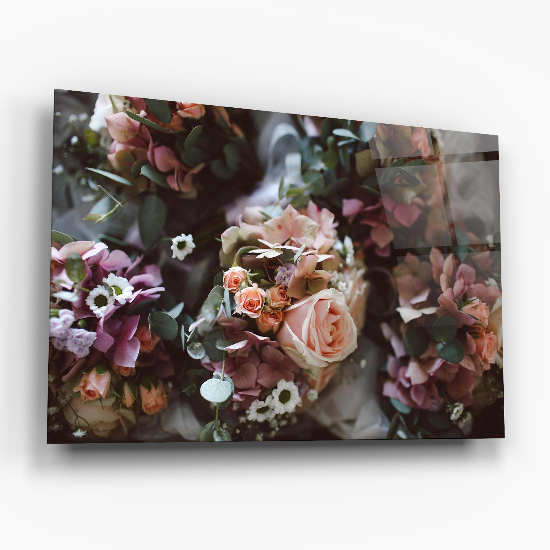 Tablou Sticla Pink Mix Bouquet mockup 6