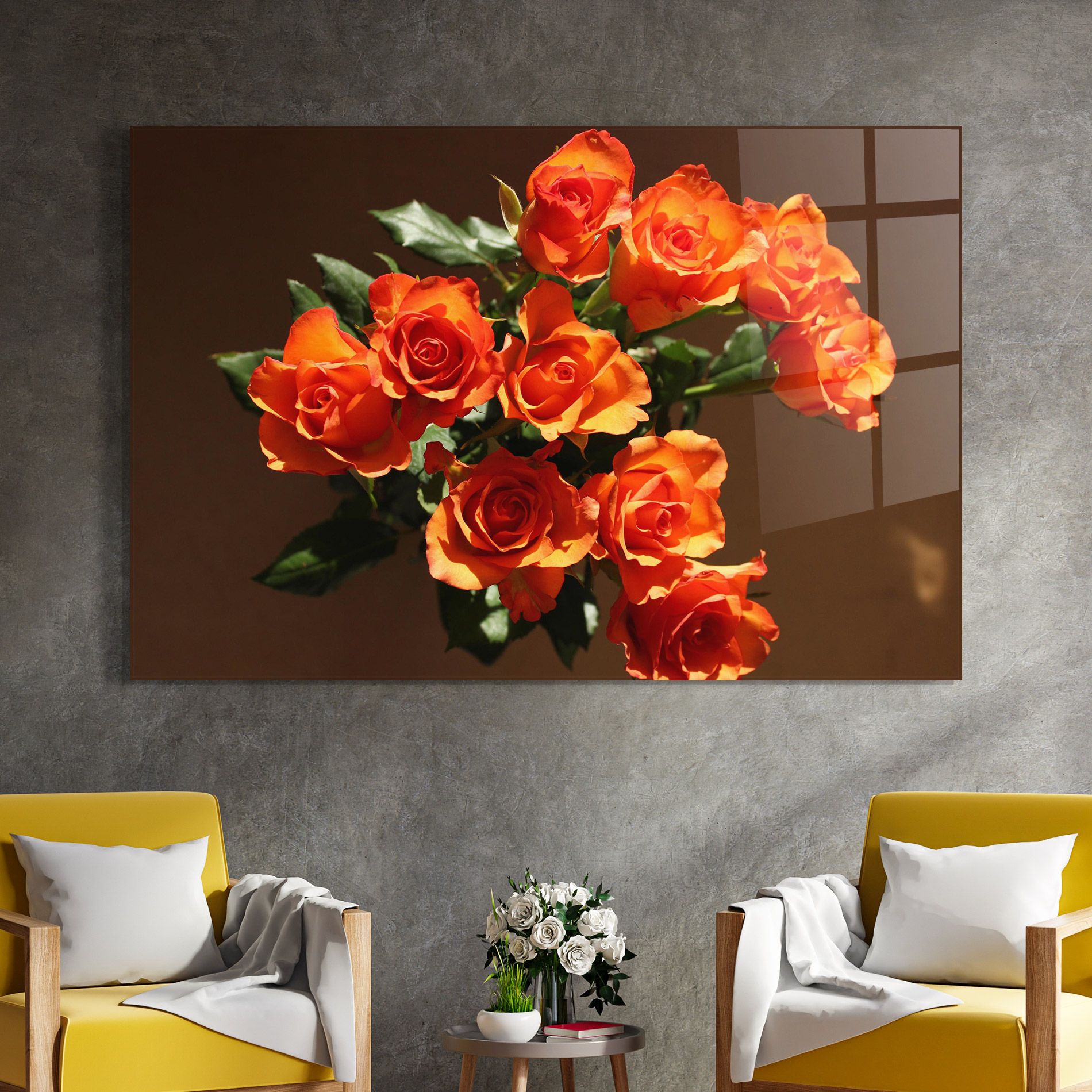 Orange Roses Bouquet mockup 4