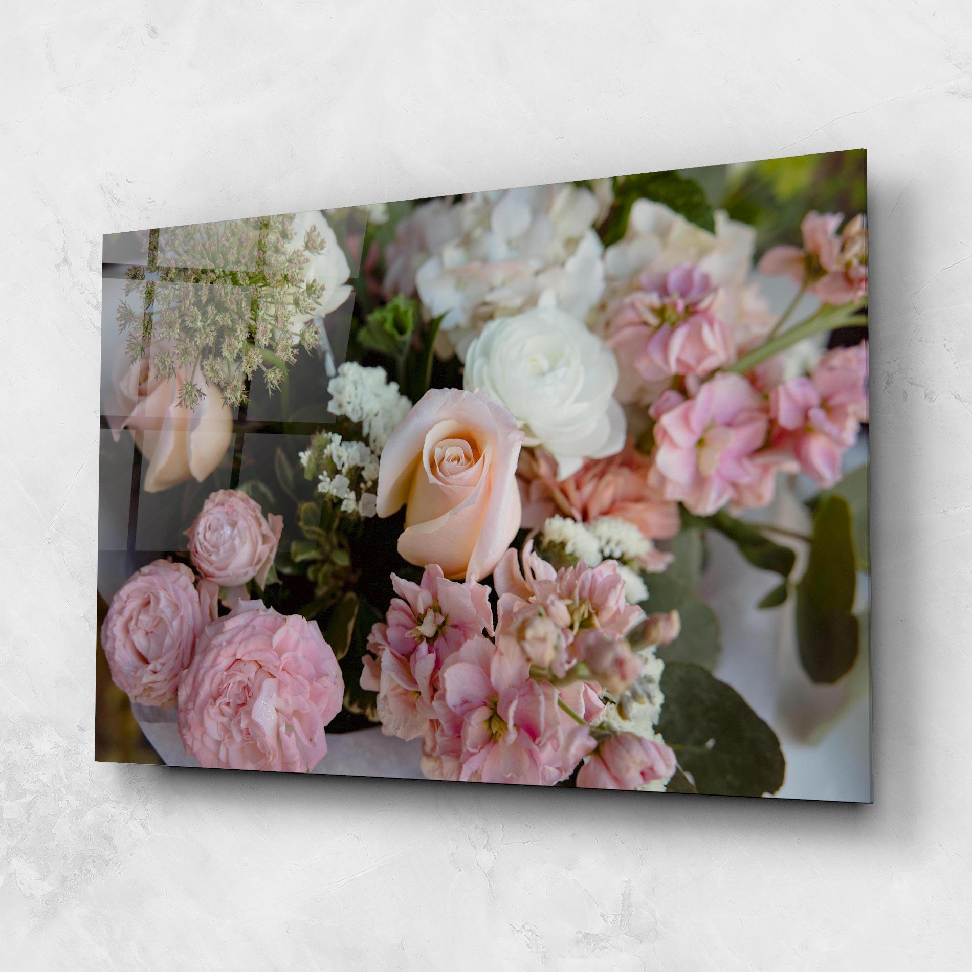 Tablou Sticla Beautiful Pink Pastel mockup 1