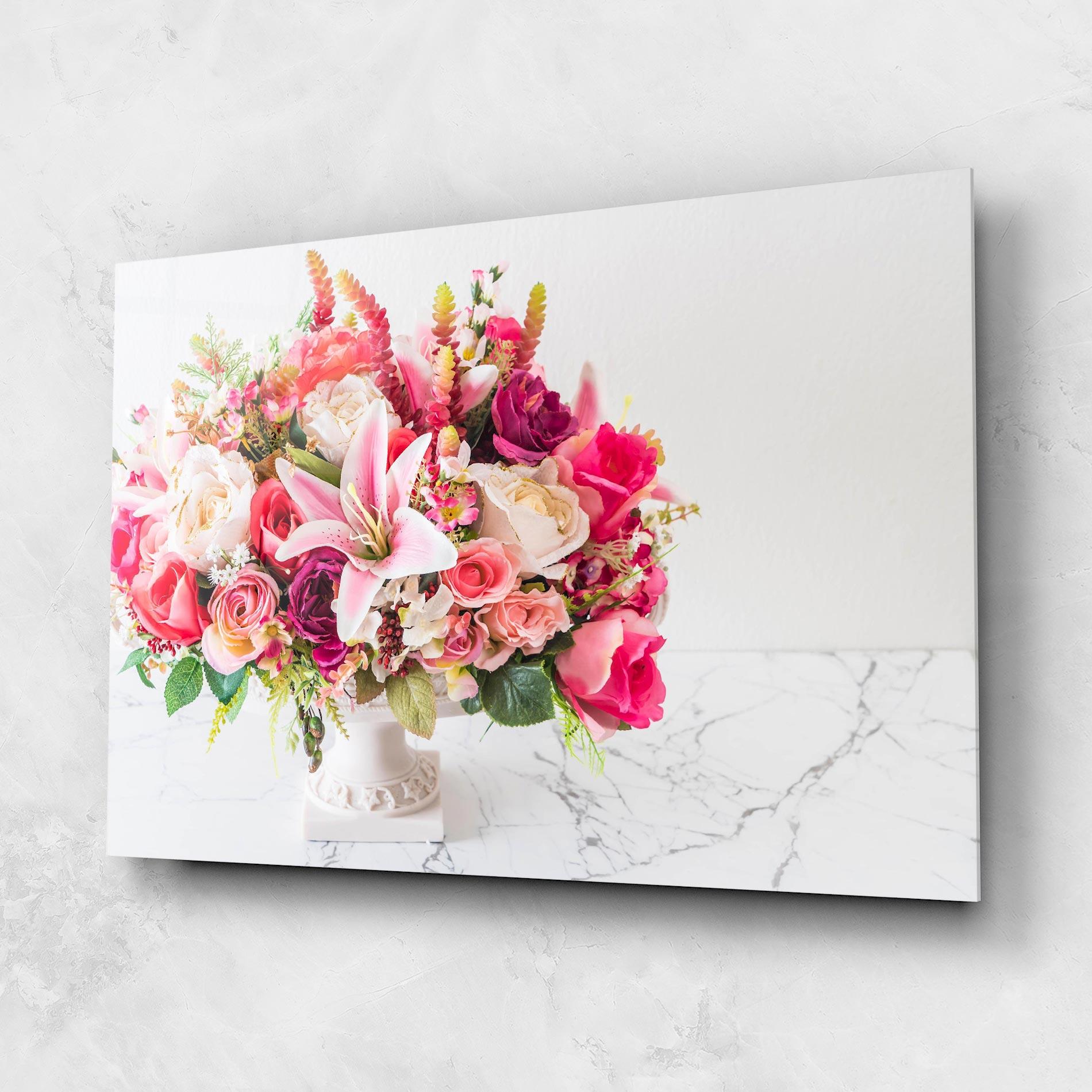 Tablou Sticla Bouquet Flowers Vase mockup 1
