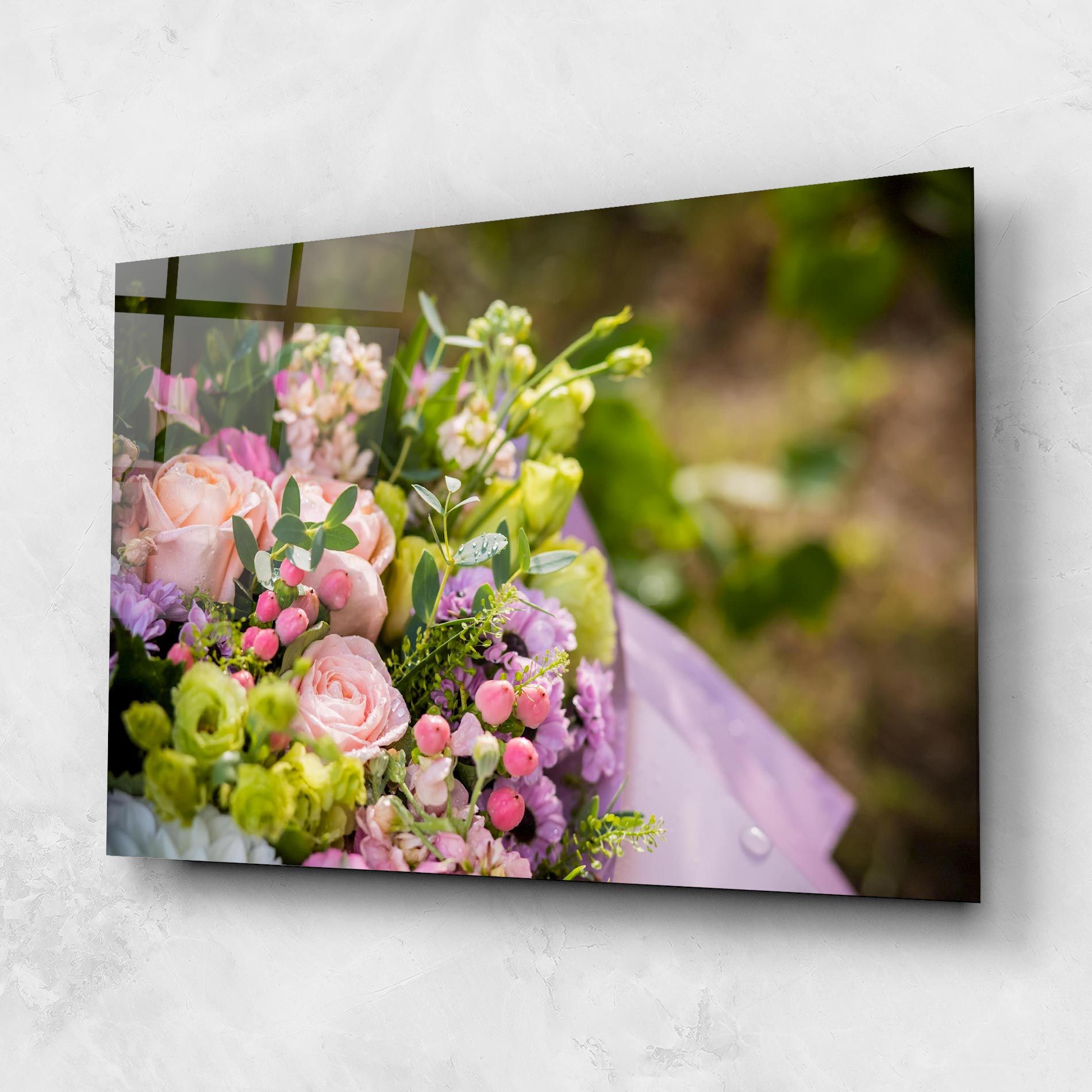 Green Pink Bouquet mockup 1