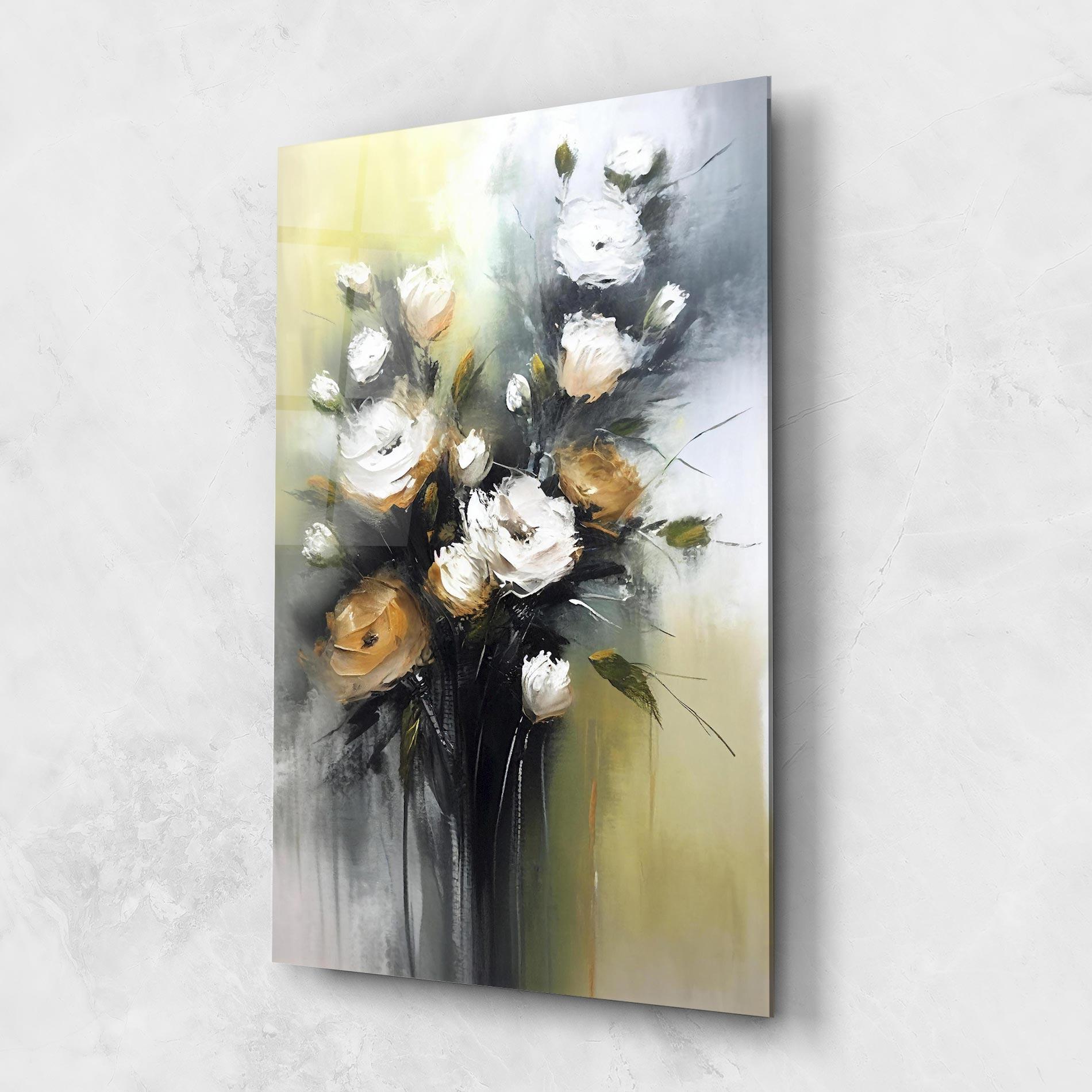 Tablou Sticla Bouquet Painting mockup 1