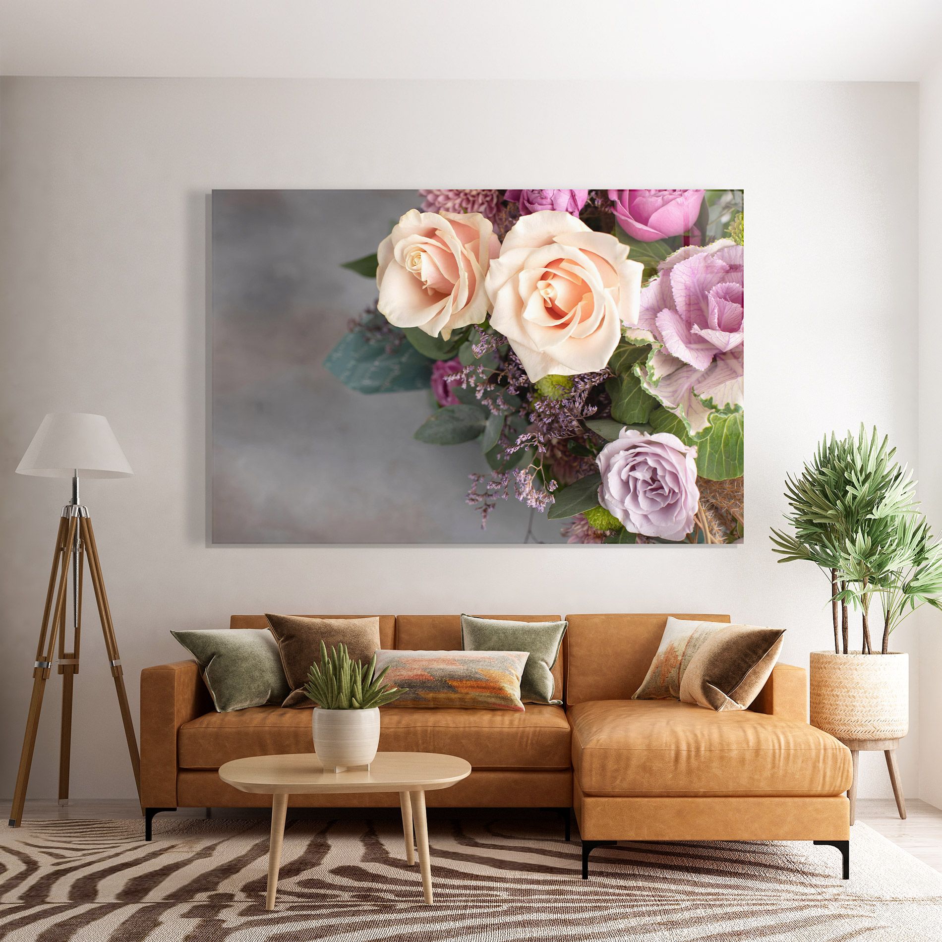 Cream Purple Bouquet mockup 7