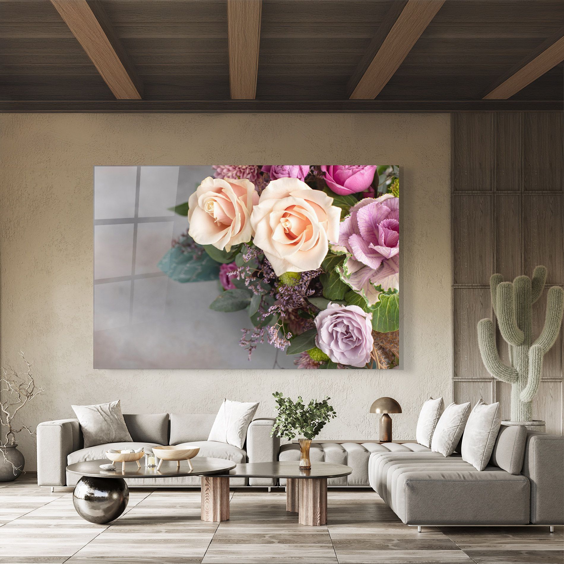 Cream Purple Bouquet mockup 8