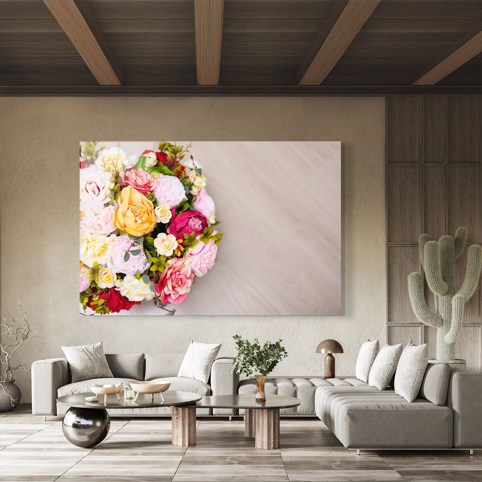 Orange Purple Bouquet mockup 8