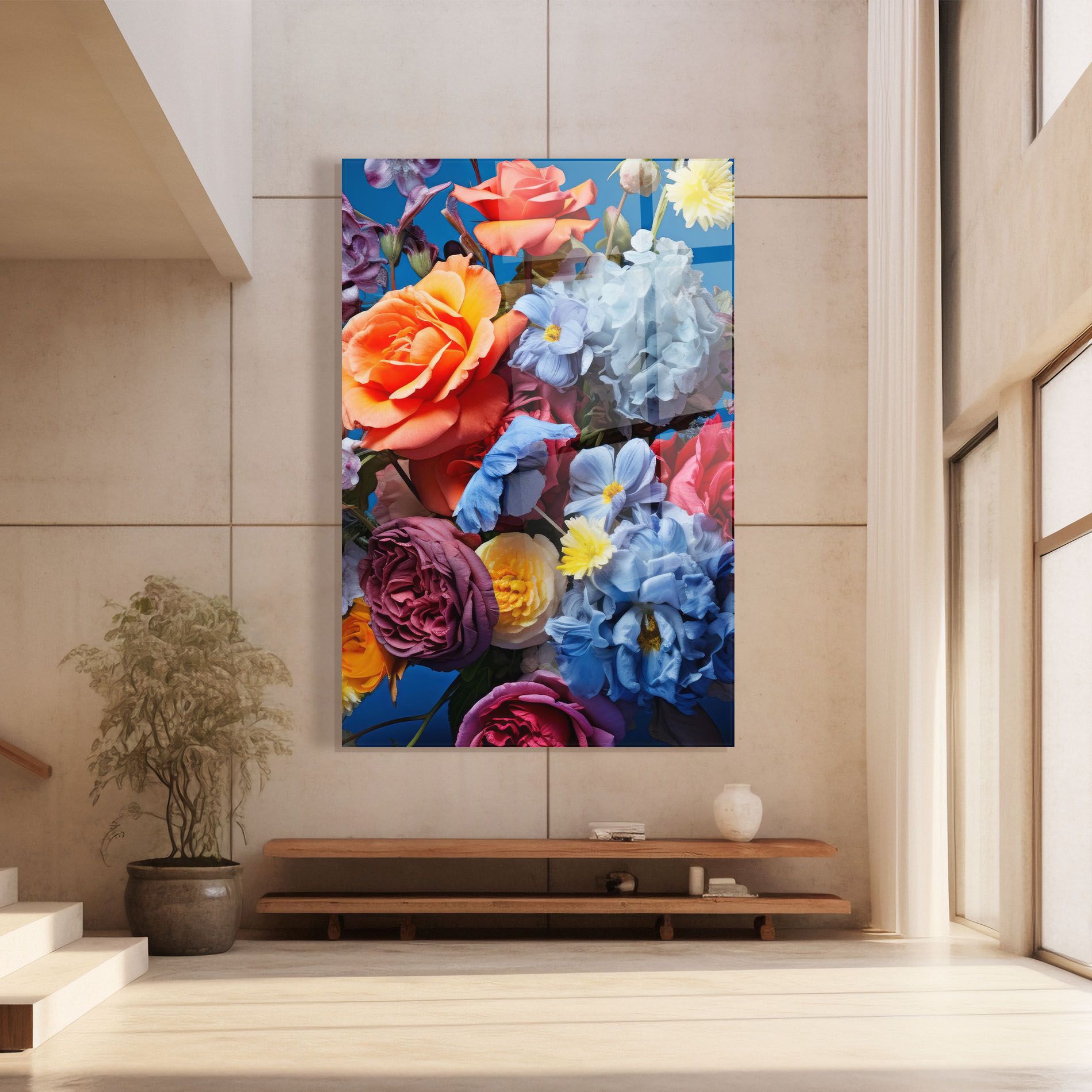 Blue Orange Bouquet mockup 8