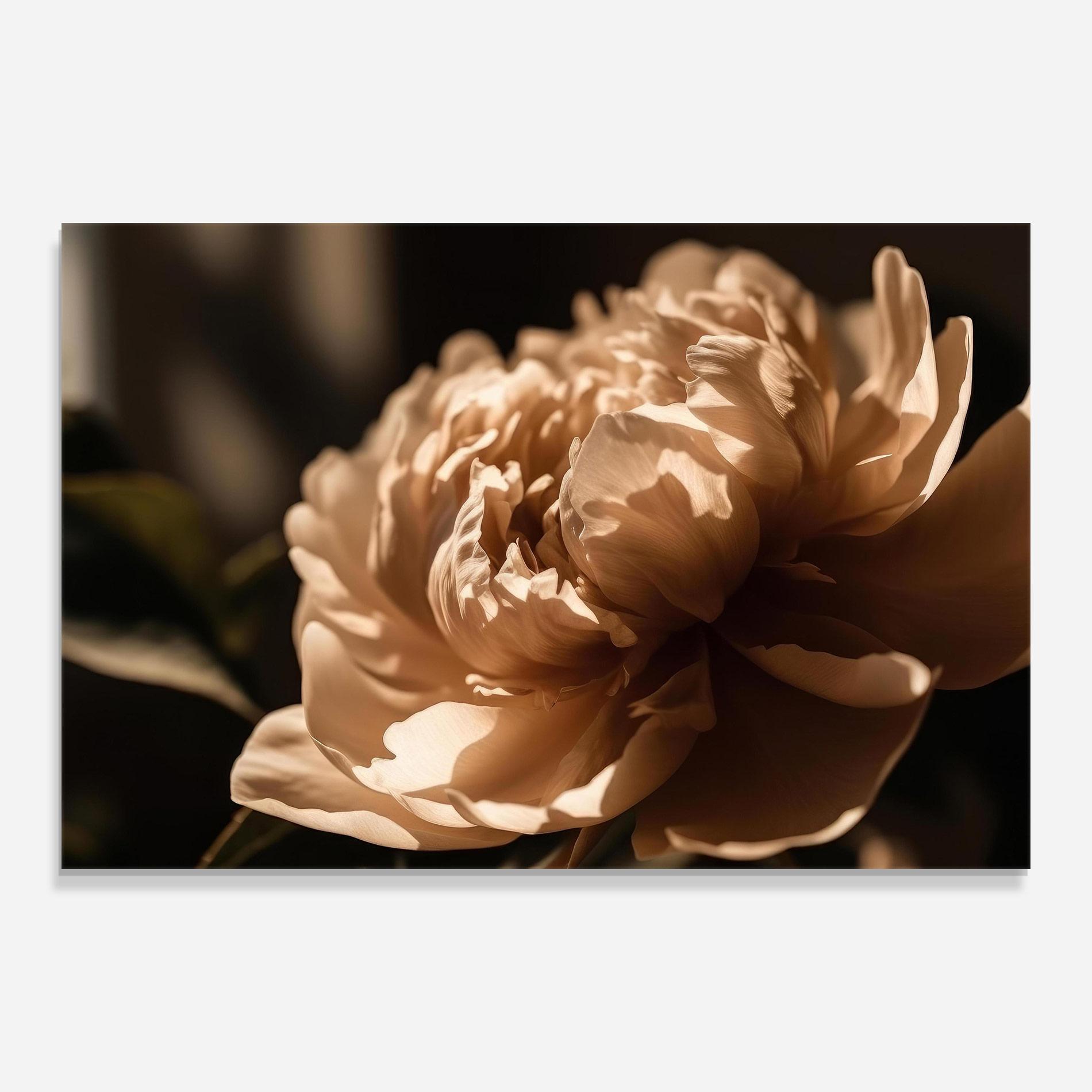 Tablou Sticla Cream Peony mockup 0