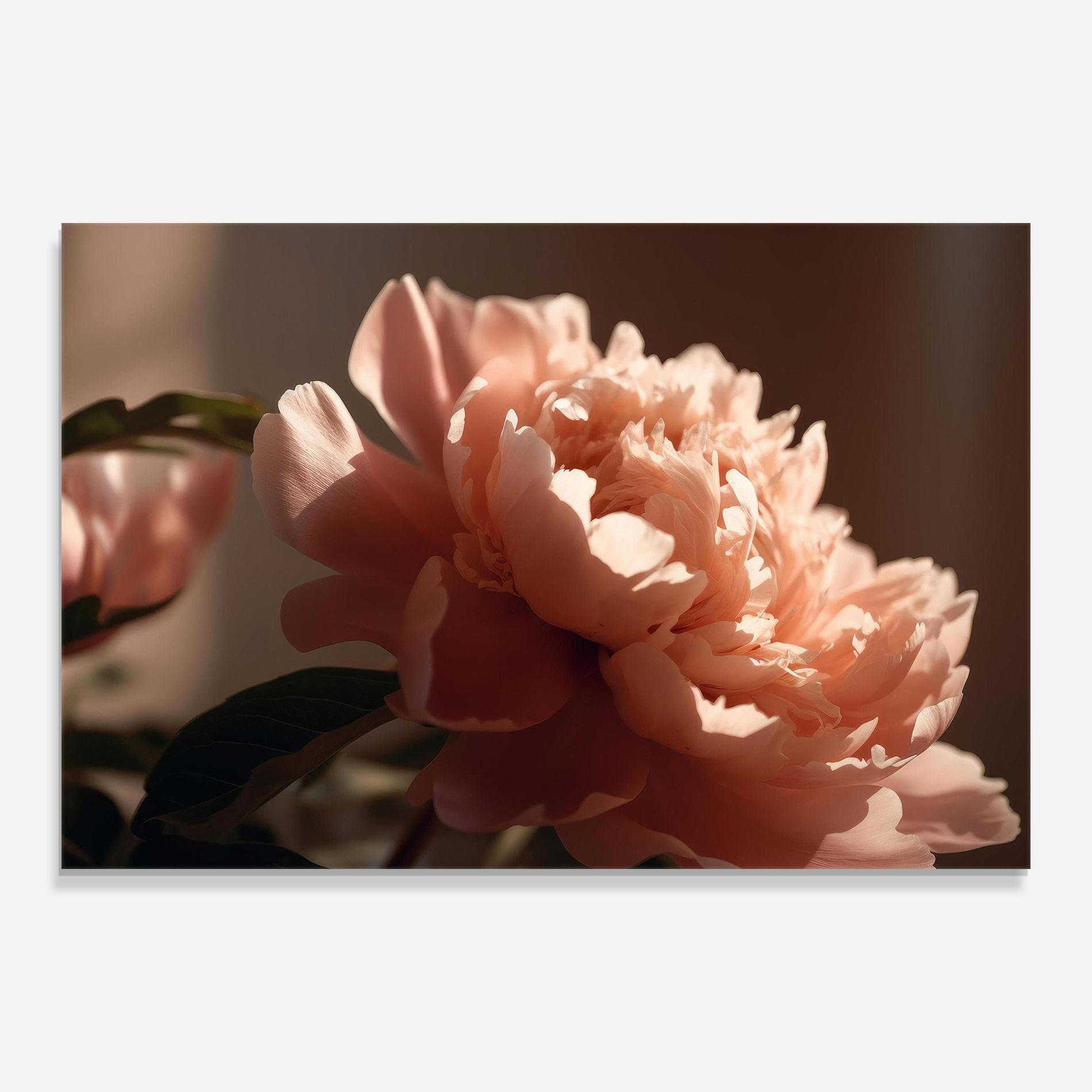 Tablou Sticla Light Orange Peony View mockup 0