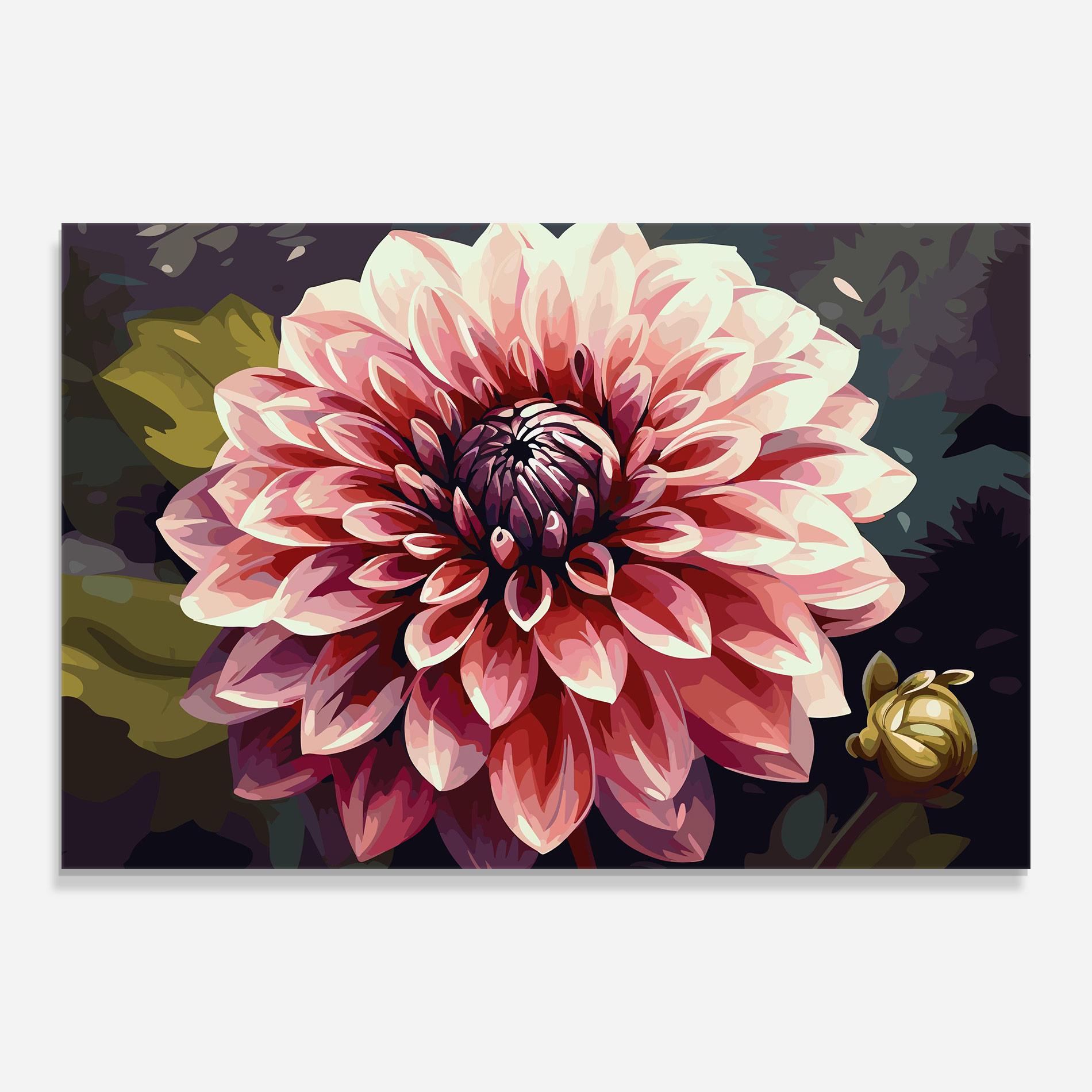 Tablou Sticla Open Pink Flower mockup 0