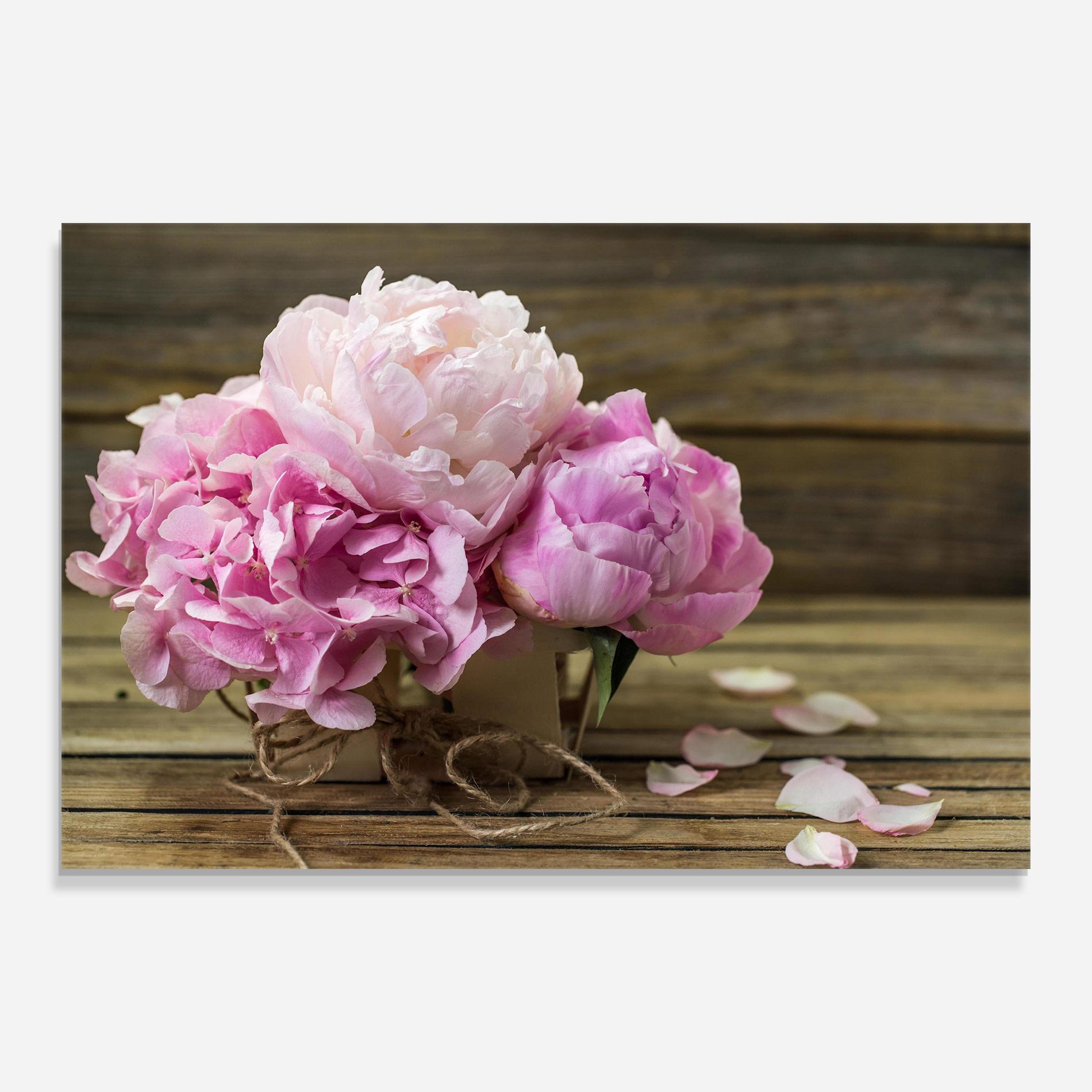 Tablou Sticla Peony On Table mockup 0