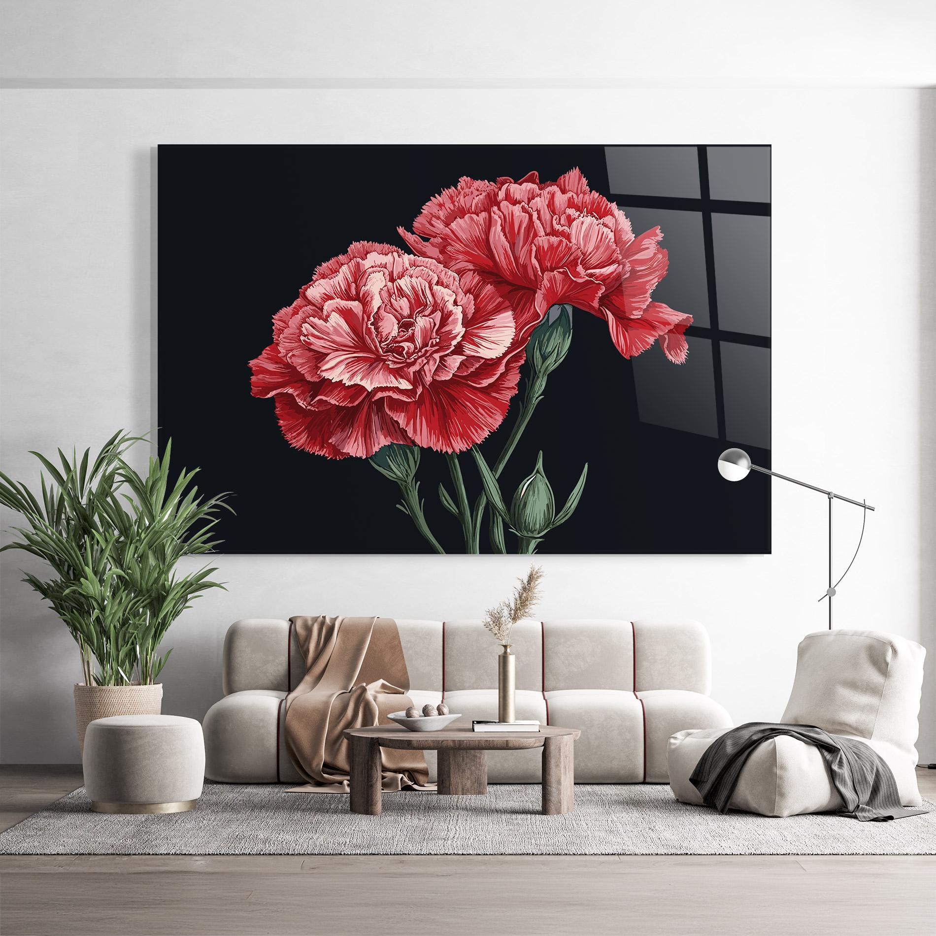 Tablou Sticla Beautiful Peony mockup 9