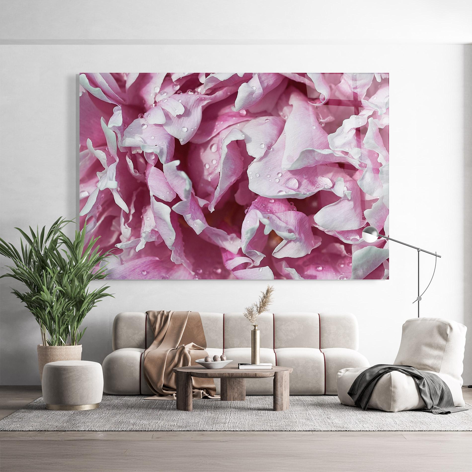 Tablou Sticla Peony Petals mockup 9